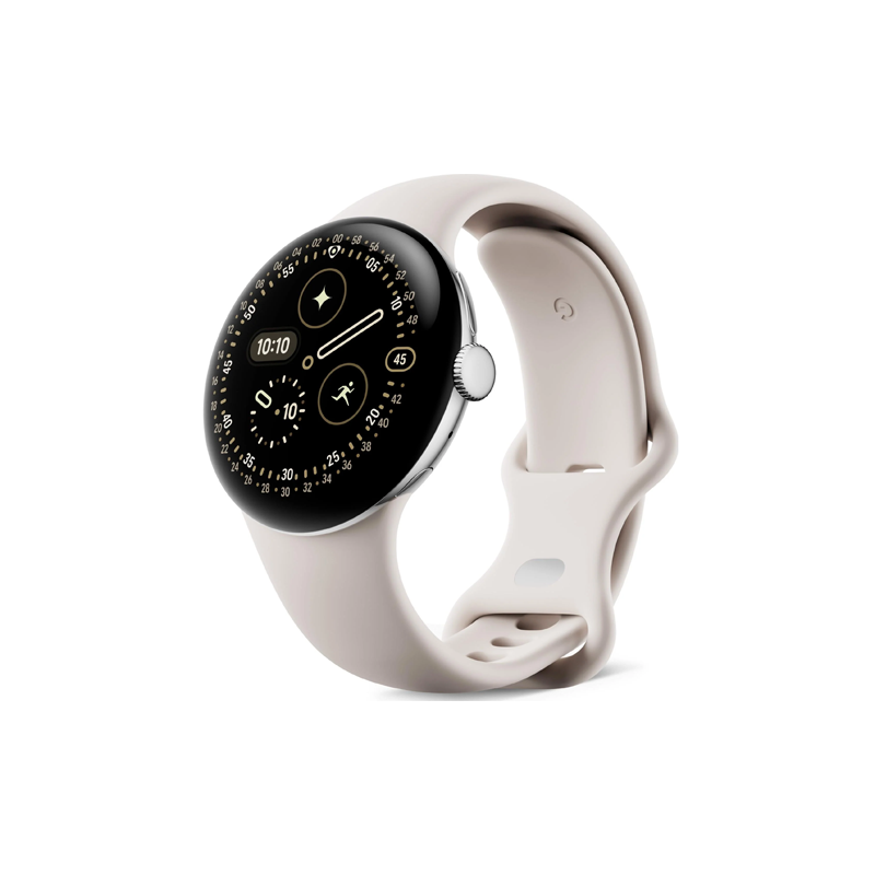 Smartwatch Google Pixel Watch 4, 45mm, Wi-Fi, GPS, Silver Aluminium Case, Porcelain Active Band