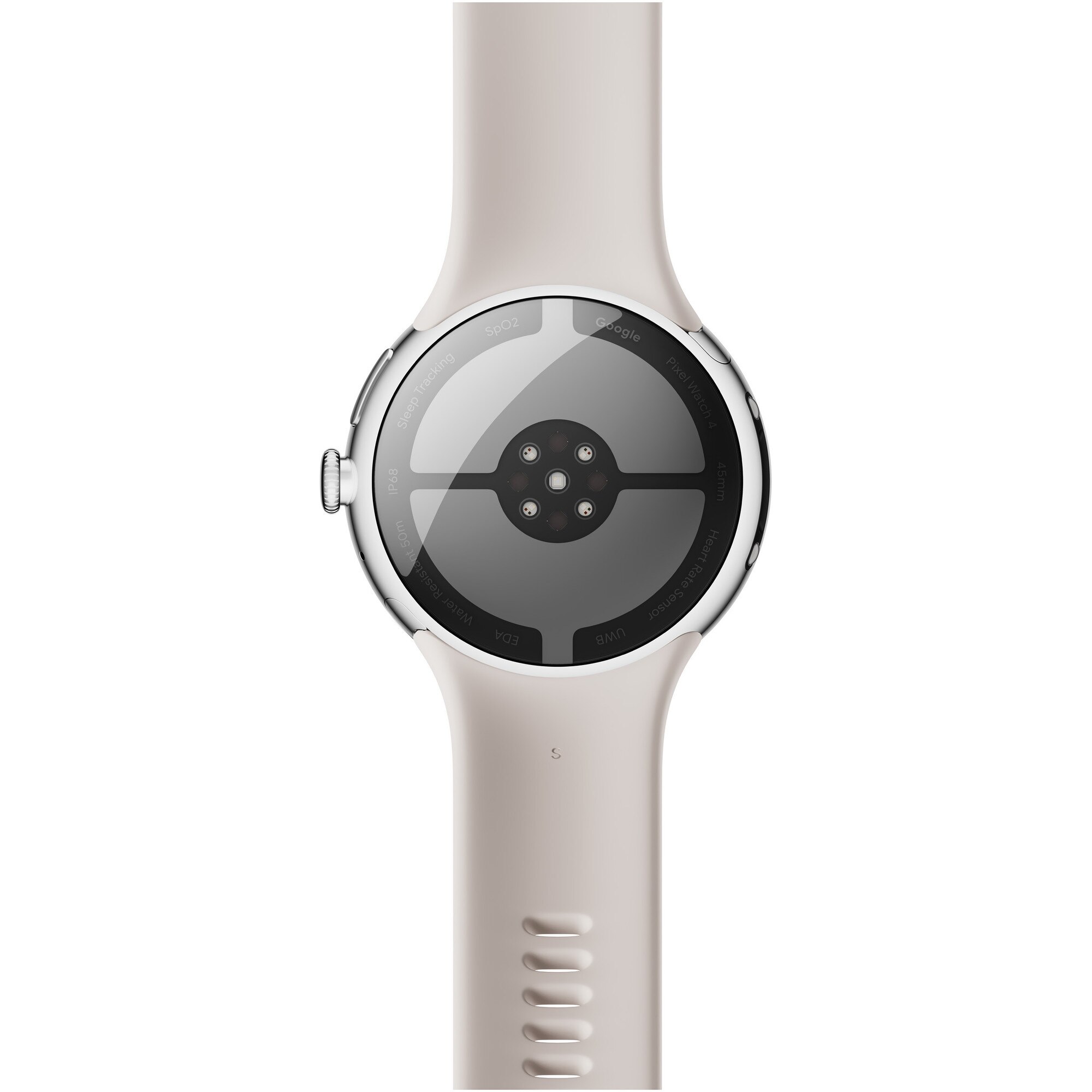 Smartwatch Google Pixel Watch 4, 45mm, Wi-Fi, GPS, Silver Aluminium Case, Porcelain Active Band - imagine 2