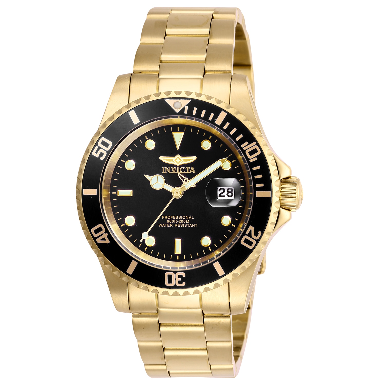 Ceas barbatesc Invicta Pro Diver 8929, 40mm, 20ATM, Carcasa si Bratara Otel Inoxidabil, Automatic, Analog, Auriu