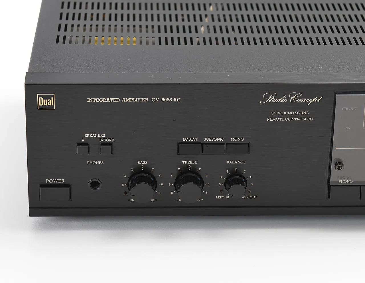 Amplificator Audio Dual CV 6065 RC, 2x85W Sinus 8 Ohm, 2x110-130W Impuls 8-4 Ohm, Clasa A, 6 Intrari, Phono, Tuner, CD, Tape, AUX, Surround, Negru - imagine 3