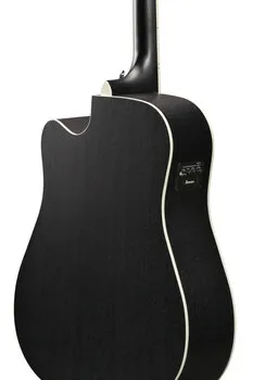 Chitara Electro-Acustica Ibanez AW84CE-WK Artwood, 6 Corzi, 20 Taste, Corp Okoume, Gat Nyatoh, Weathered Black - imagine 2