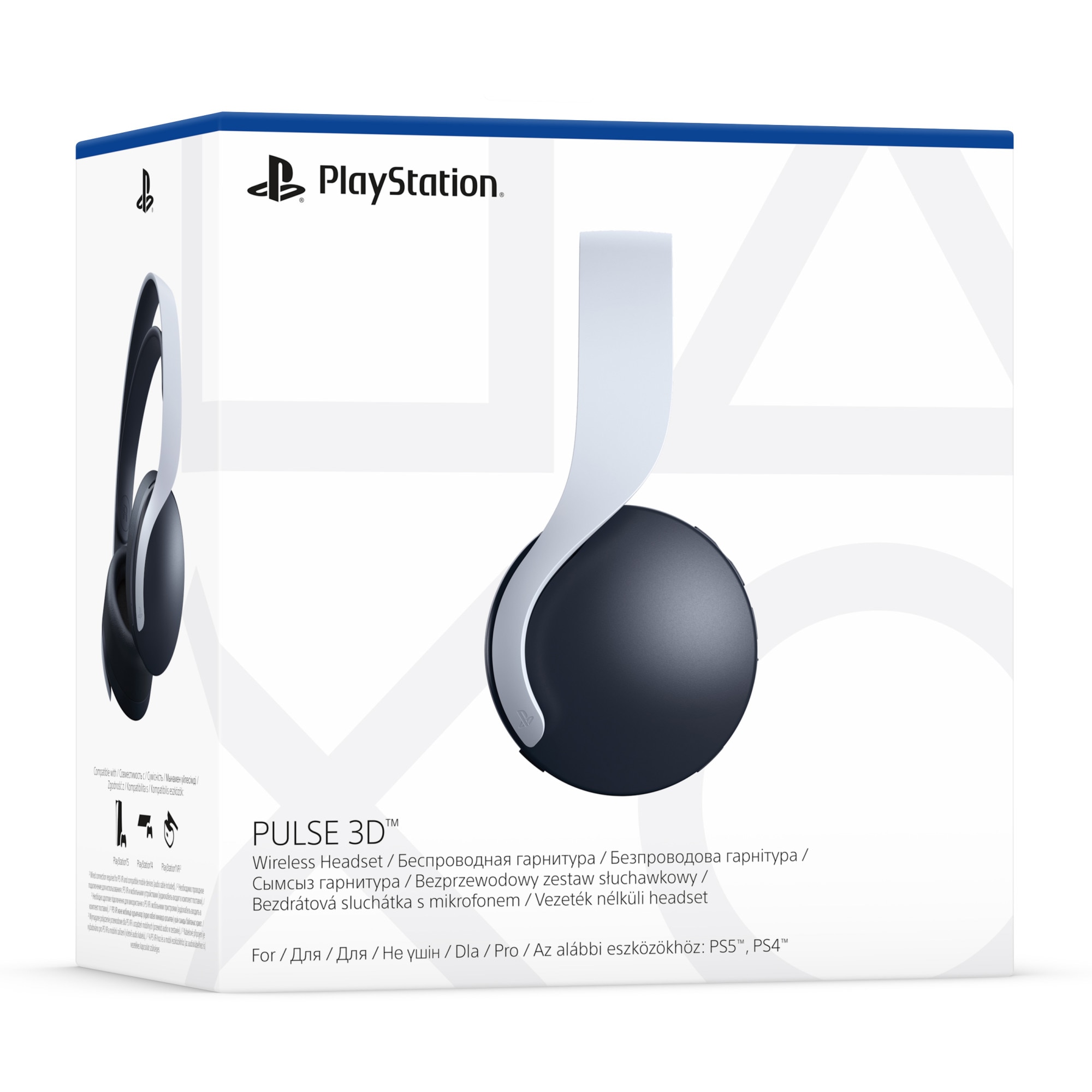 Casti gaming wireless, Sony PULSE 3D, PS4,PS5 Alb/Negru - imagine 2