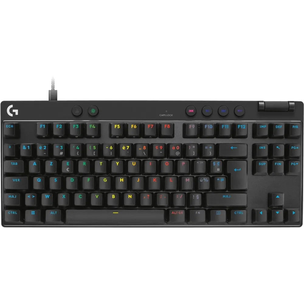 Tastatura Gaming Mecanica Logitech G PRO, TKL, USB, RGB LIGHTSYNC, Negru - imagine 3
