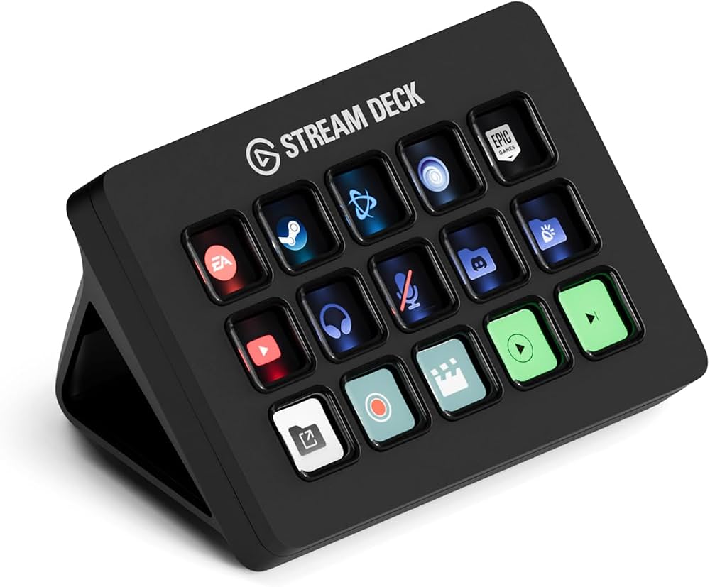 Stream Deck Elgato MK.2, 15 butoane, Stand reglabil, Black - imagine 2