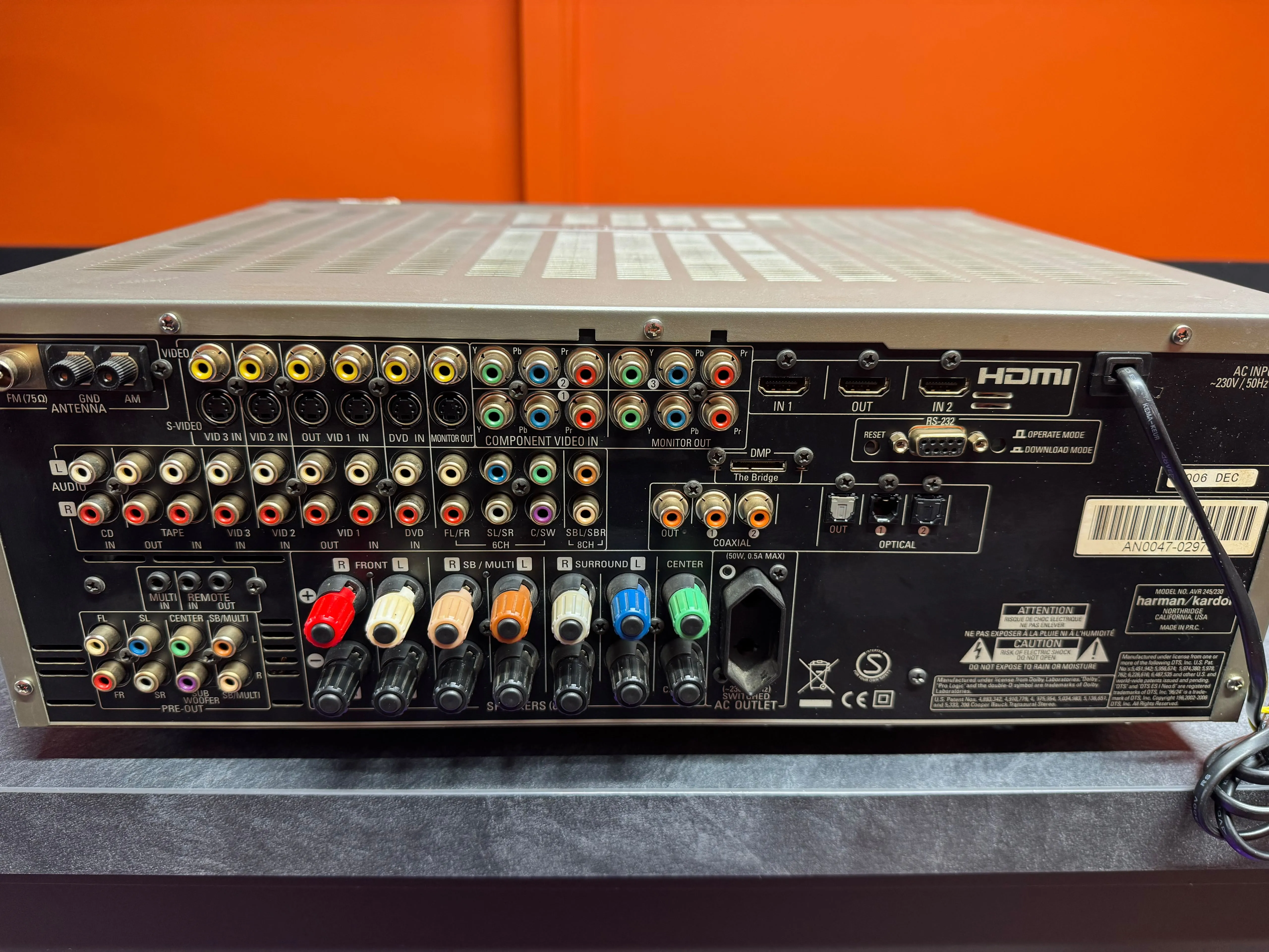 AV Receiver Harman Kardon AVR 245, 7.1 Canale, 7x50W, HDMI, Dolby Digital EX, DTS-ES, Logic 7, Telecomanda - imagine 4