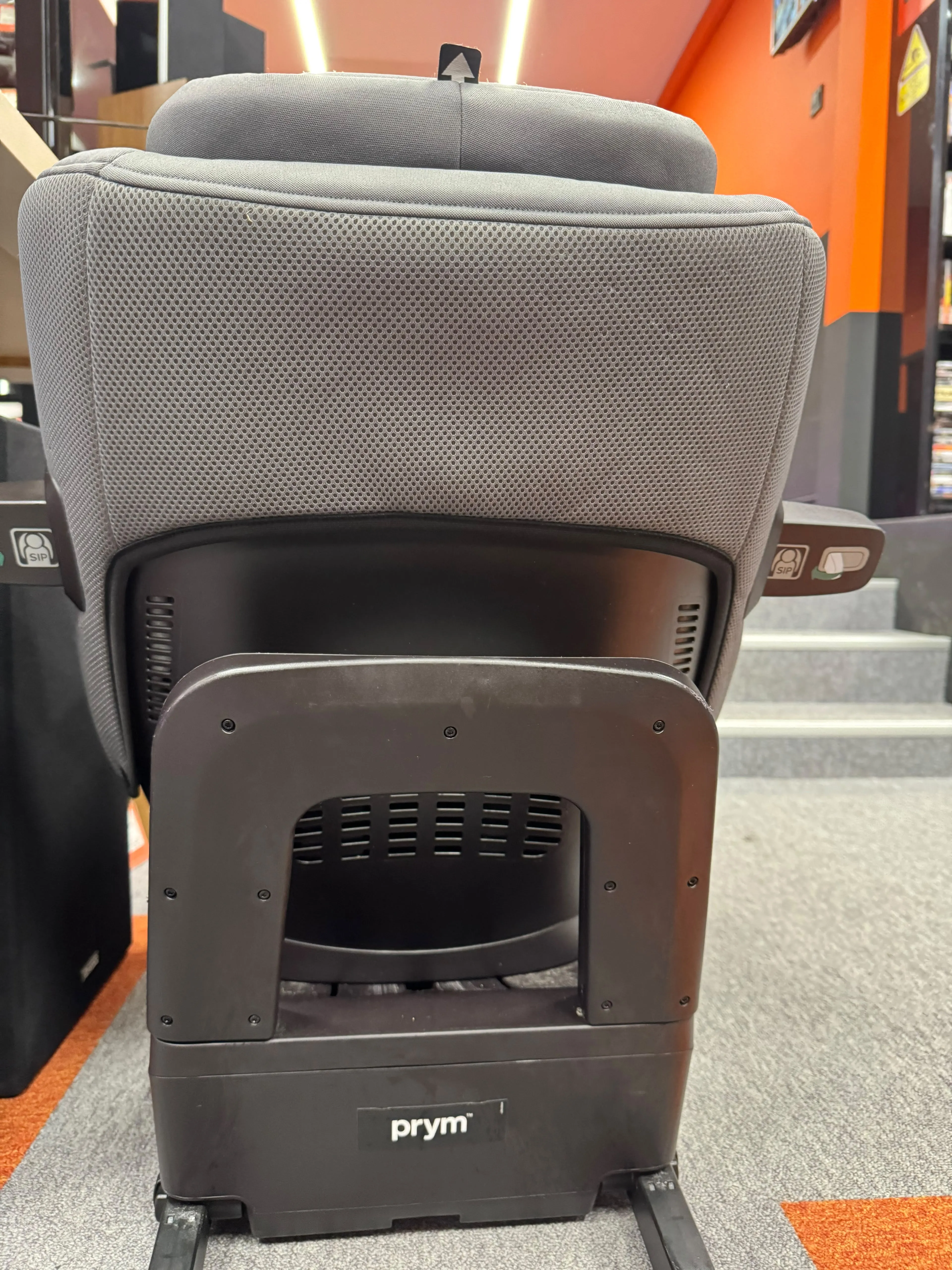 Scaun Auto Rotativ Luna PRYM i-Size, Rotatie 360 grade, ISOFIX, Marime 40–105 cm, Gri - imagine 4