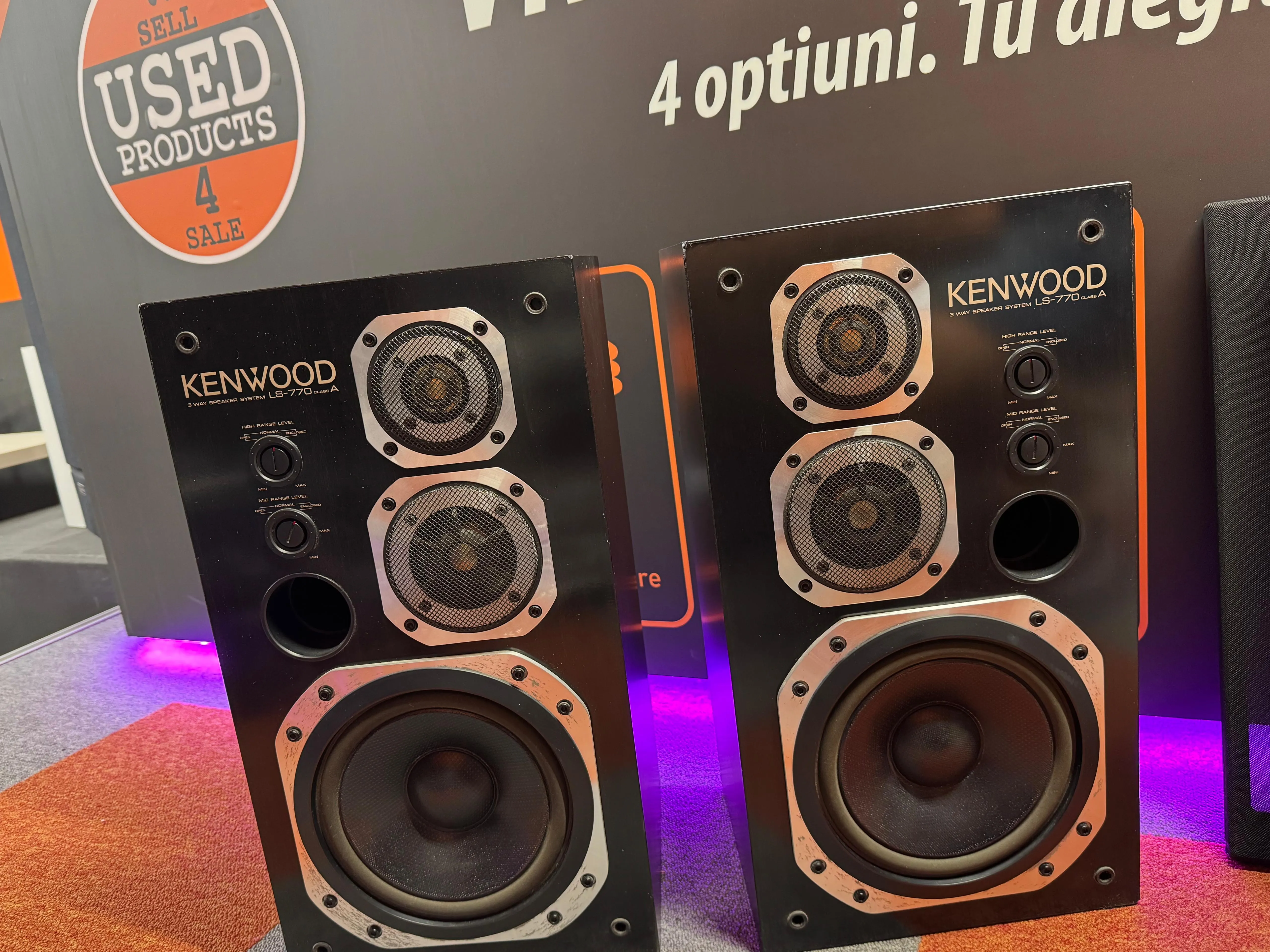 Boxe pasive Kenwood LS-770A, 3 Cai, 140W, 4 Ohm, Pereche