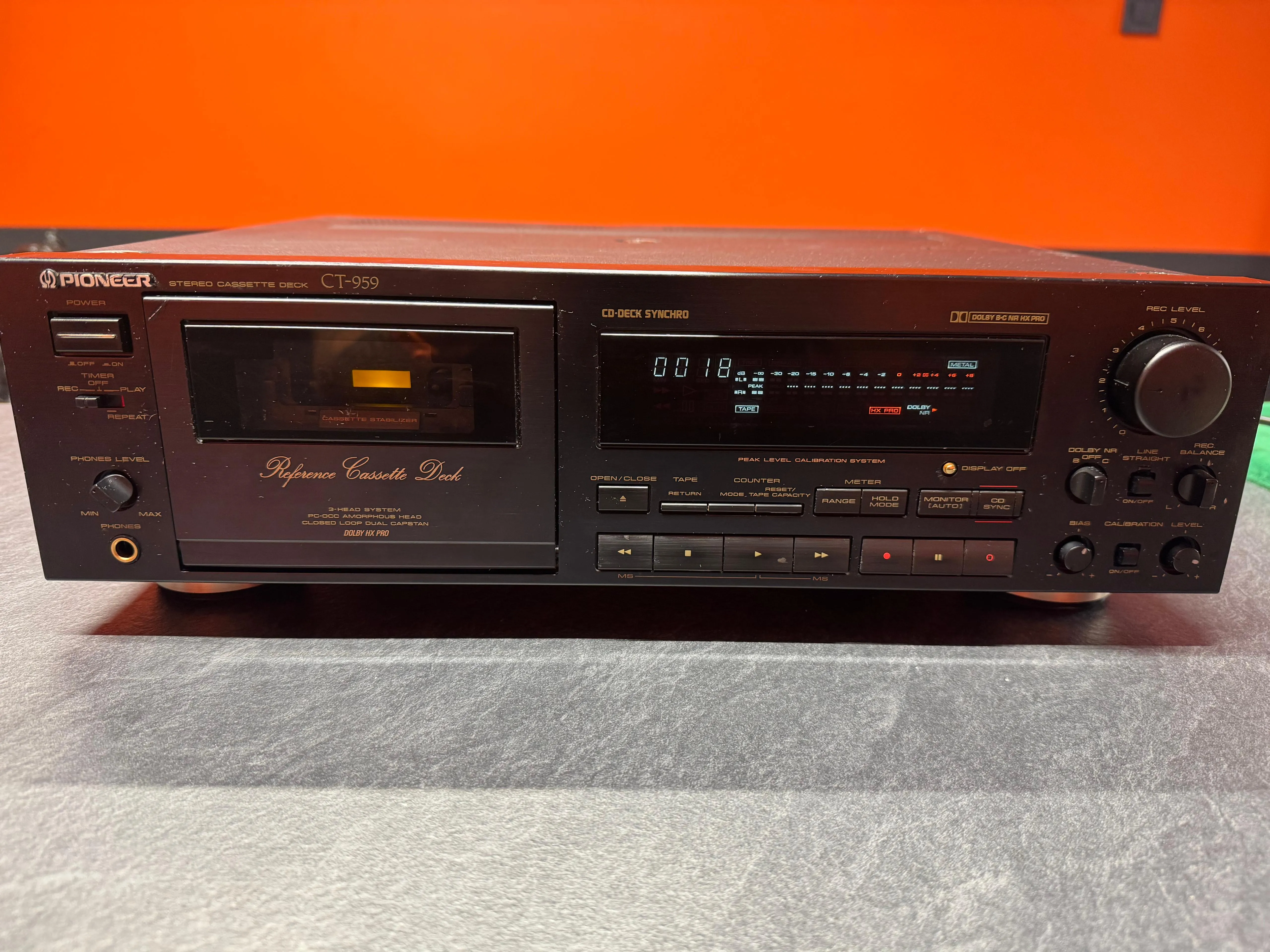 Casetofon Deck Pioneer CT-959, 3 Head, Dolby B/C, HX Pro, Metal Tape