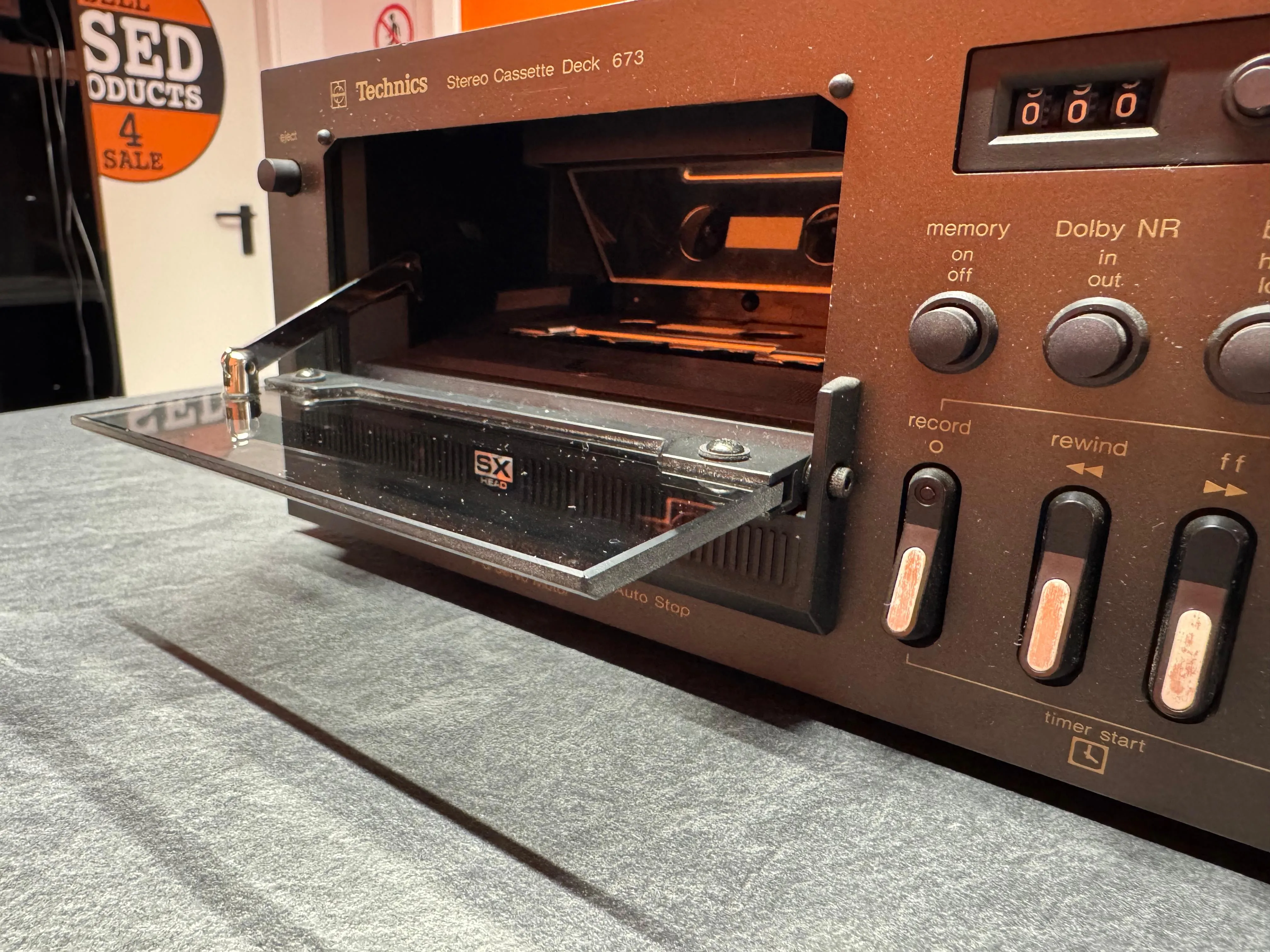 Casetofon Deck Technics RS-673, 2 Head, Dolby B, FeCr/CrO2, 30Hz-17kHz - imagine 2