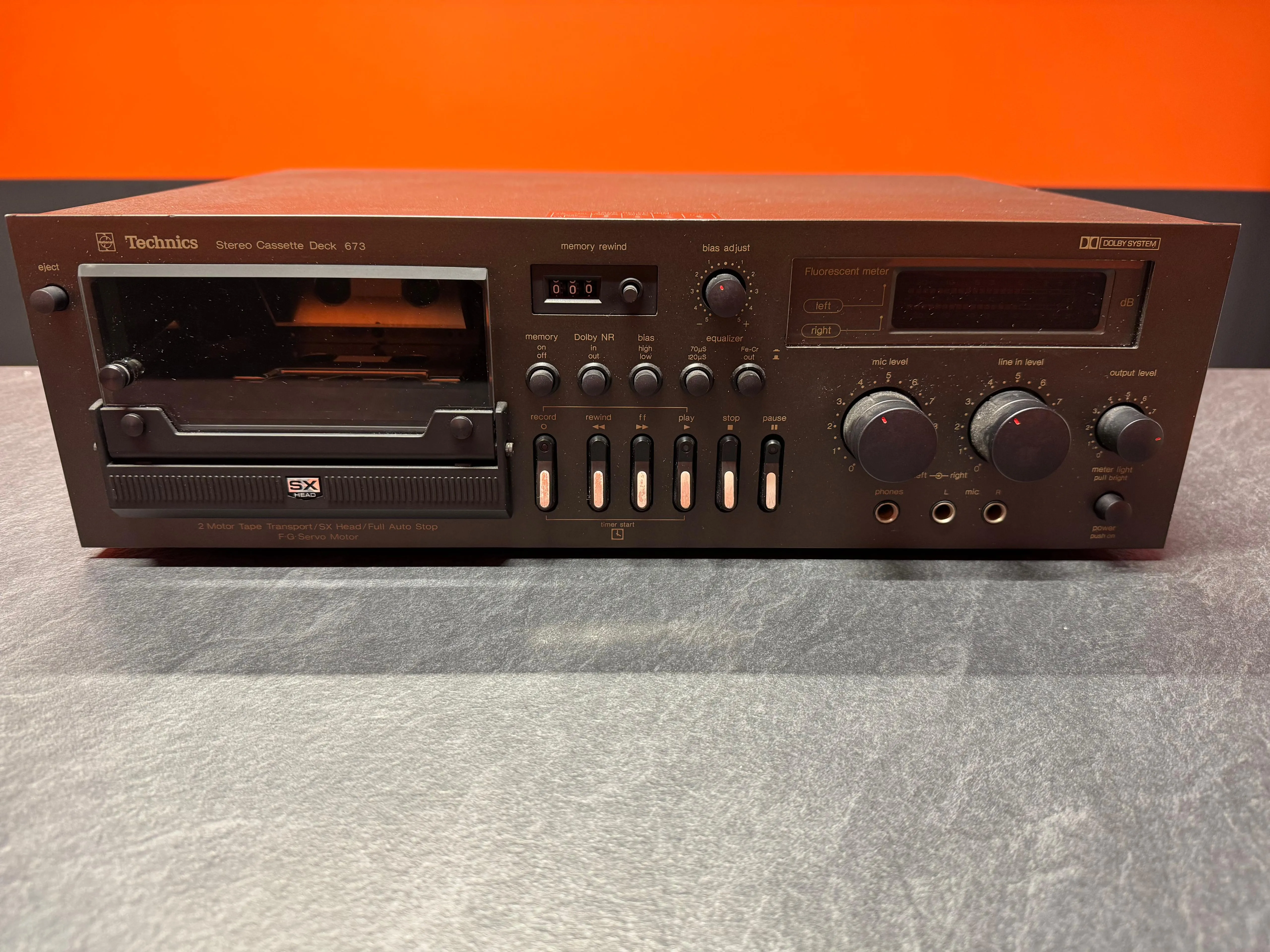 Casetofon Deck Technics RS-673, 2 Head, Dolby B, FeCr/CrO2, 30Hz-17kHz