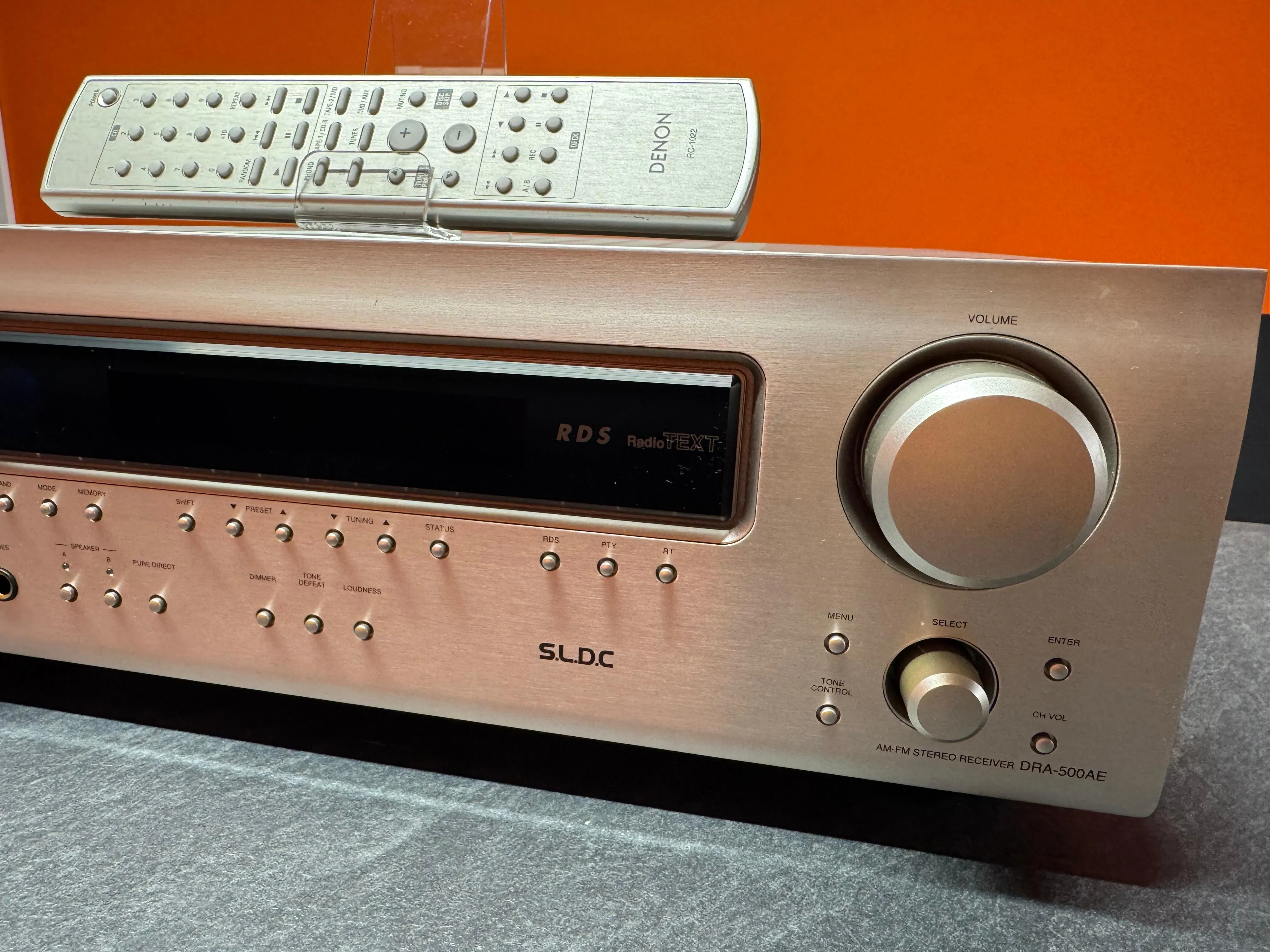 Receiver Stereo Denon DRA-500AE, 2x75W/8 Ohm, FM/AM, Phono, Telecomanda - imagine 2