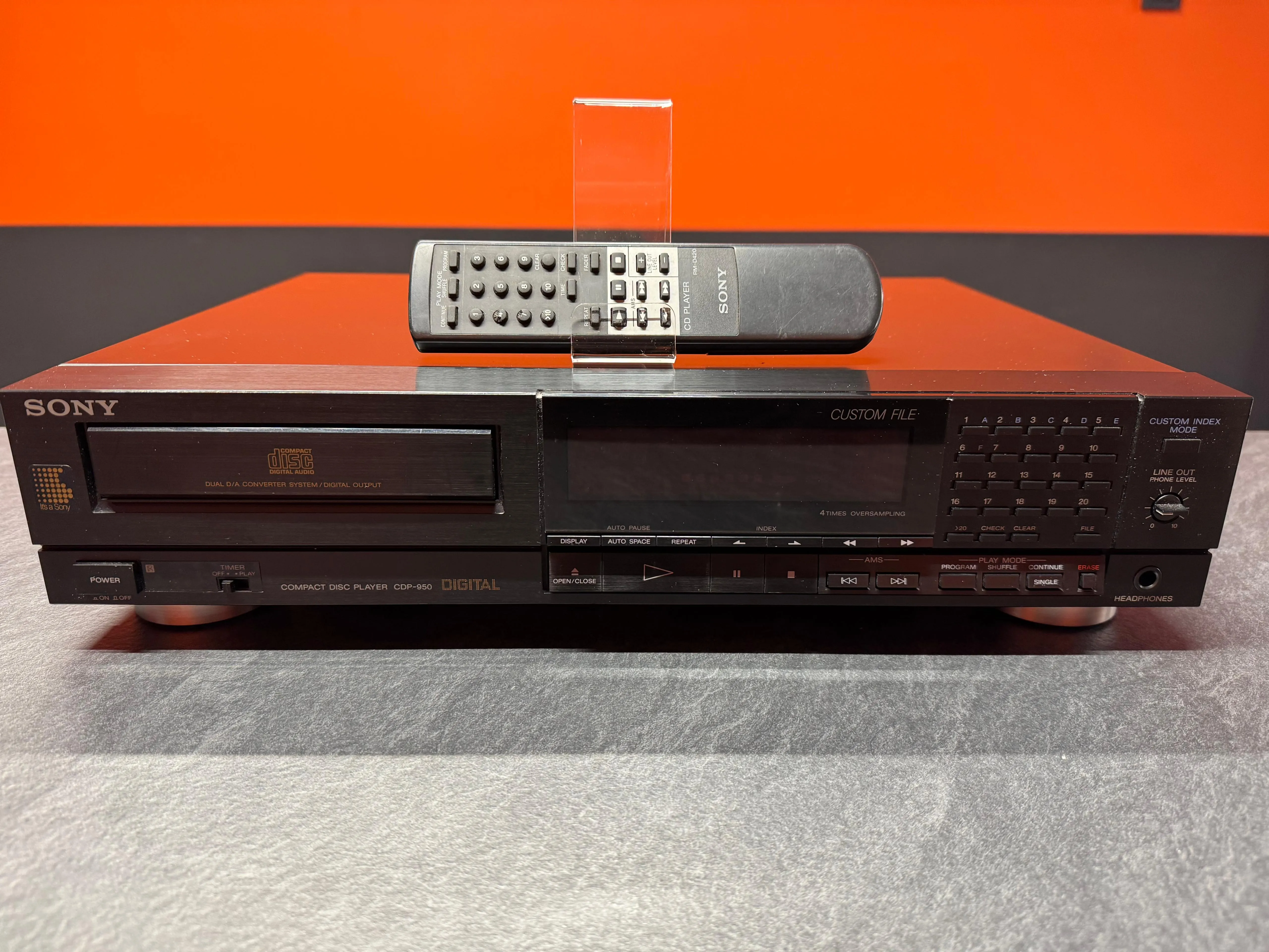 CD Player Sony CDP-950, DAC TDA1541A, Coaxial Digital Out, Telecomanda