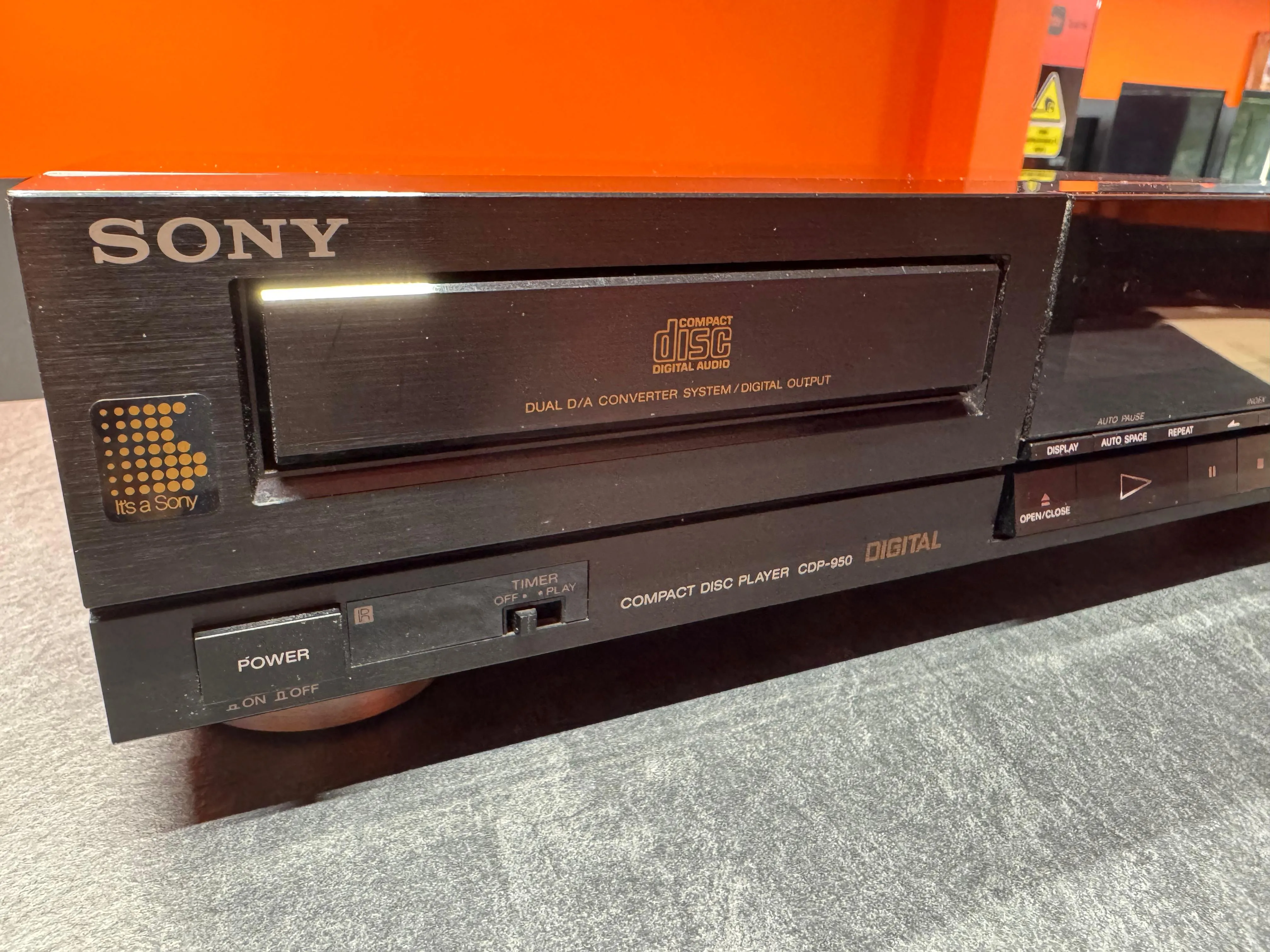 CD Player Sony CDP-950, DAC TDA1541A, Coaxial Digital Out, Telecomanda - imagine 3