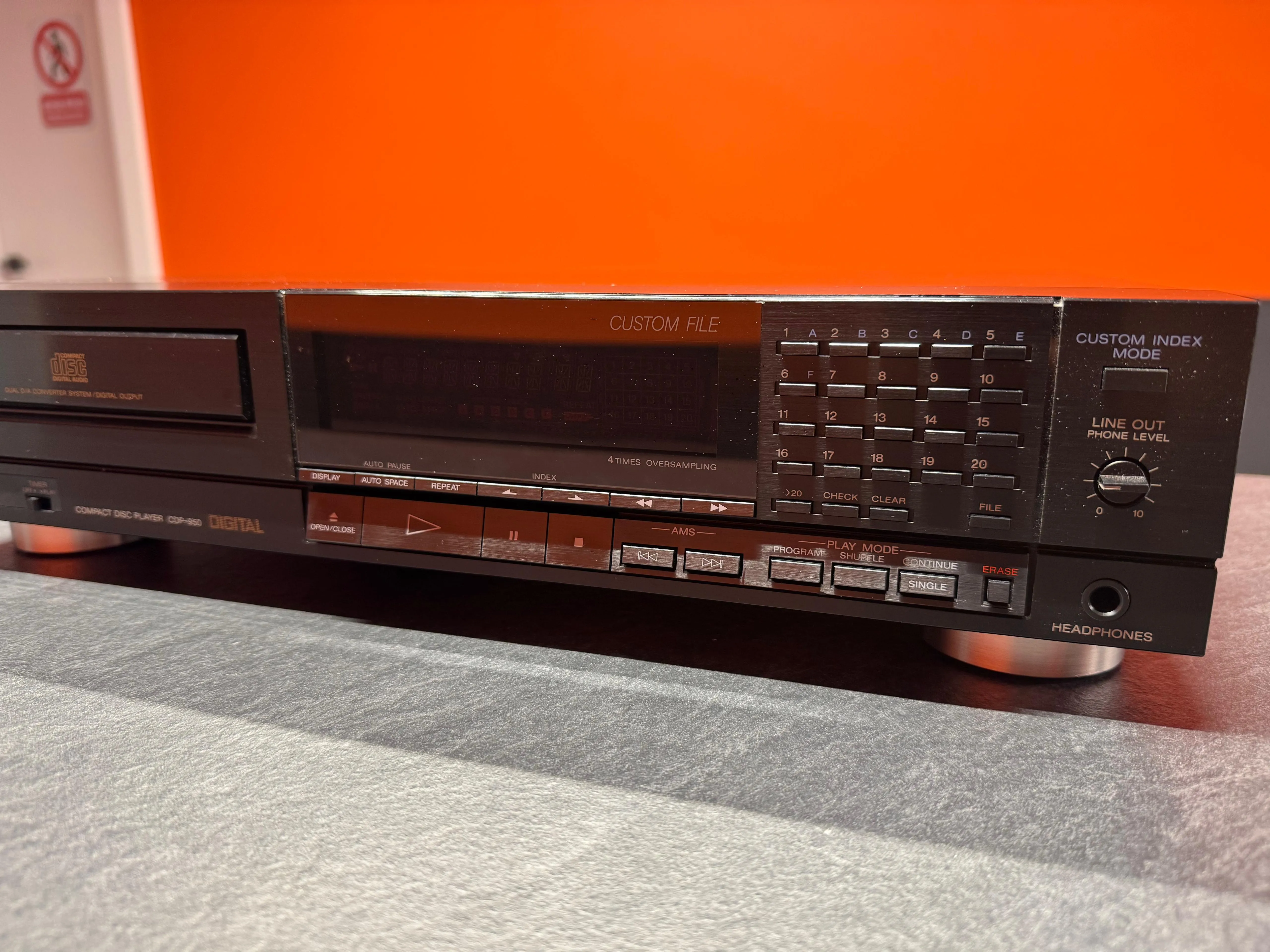 CD Player Sony CDP-950, DAC TDA1541A, Coaxial Digital Out, Telecomanda - imagine 2