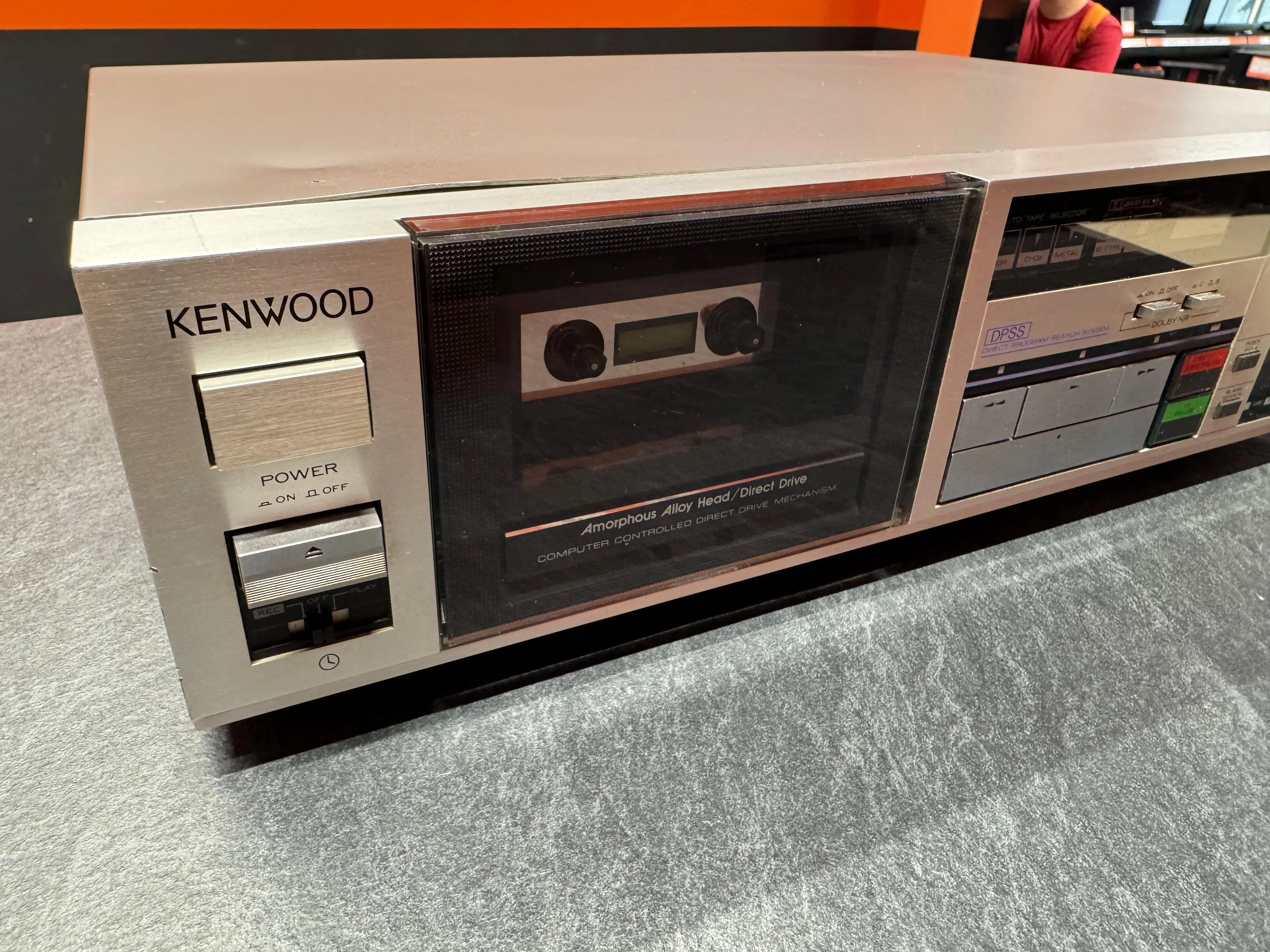 Casetofon Deck Kenwood KX-880SR, Direct Drive, Dolby B/C, Metal Tape, Argintiu - imagine 2