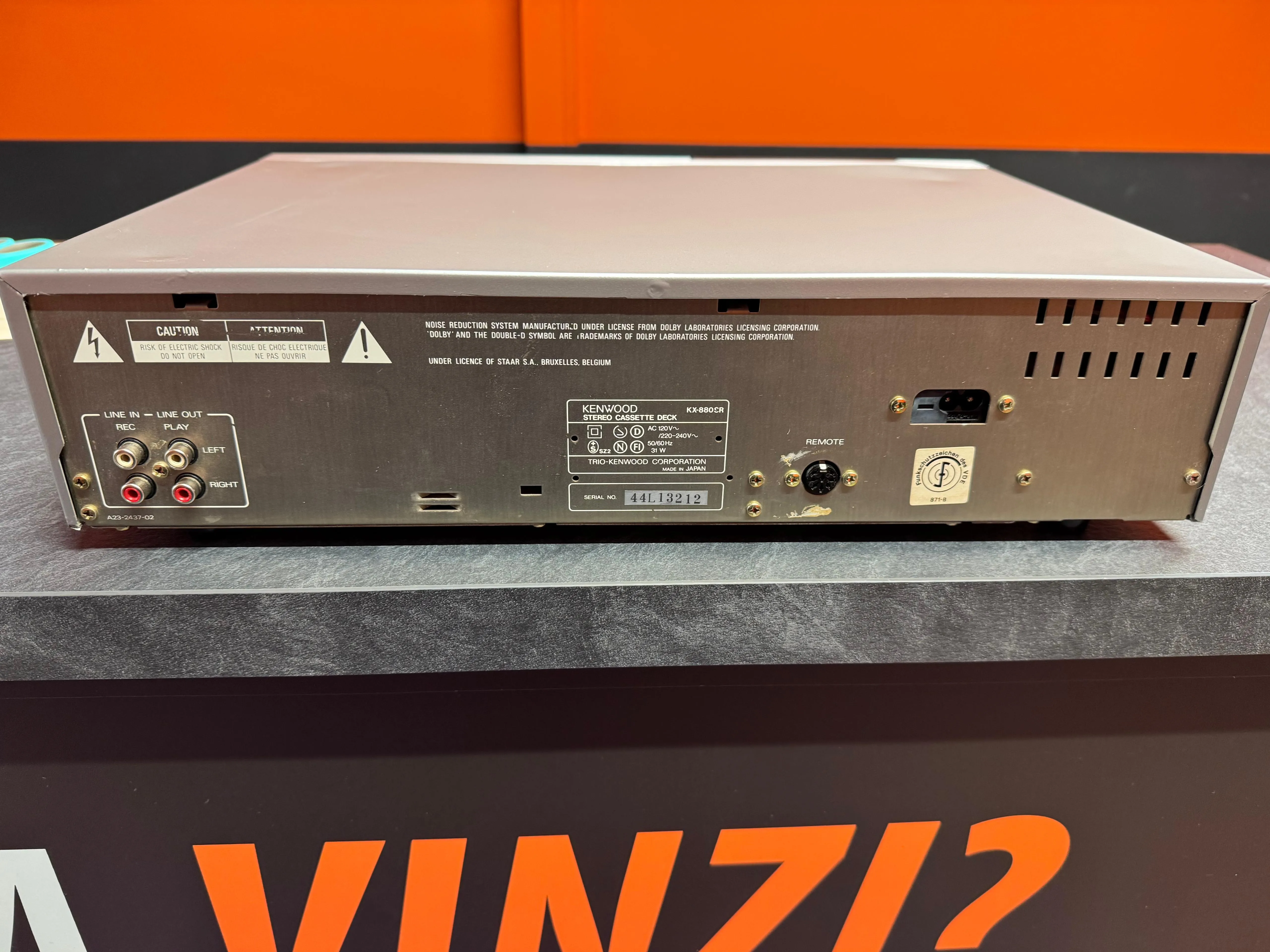 Casetofon Deck Kenwood KX-880SR, Direct Drive, Dolby B/C, Metal Tape, Argintiu - imagine 4