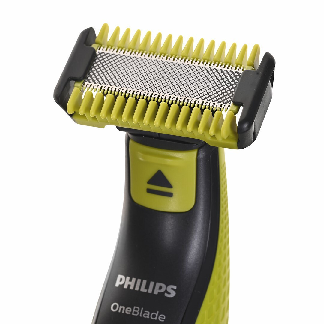 Aparat de ras Philips OneBlade Face si Body QP2824, pentru fata si corp, pieptene 5 in 1, rezistent la apa, autonomie 45 minute, USB, negru/verde - imagine 3