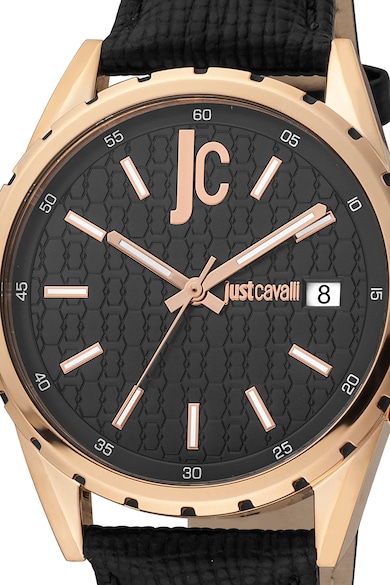 Ceas Barbatesc Just Cavalli JC1G217L0035, Quartz, 42mm, Cristal mineral, Otel inoxidabil, WR 10 ATM, Auriu/Negru - imagine 2