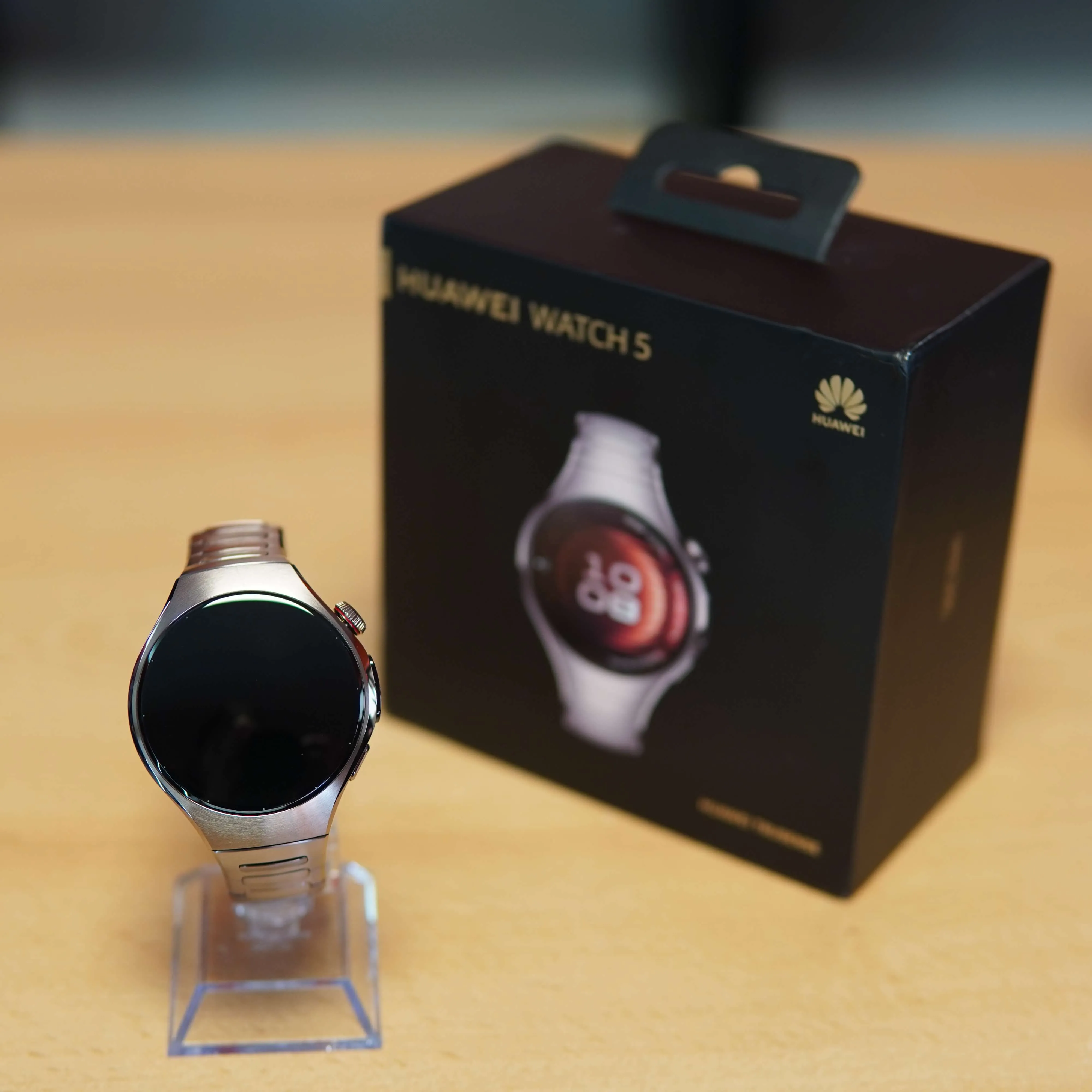 Smartwatch Huawei Watch 5 SOC-AL00 42 mm, Bluetooth, Cellular, Android/iOS, Sand Gold Steel Case, Sand Gold Titanium Strap - imagine 2