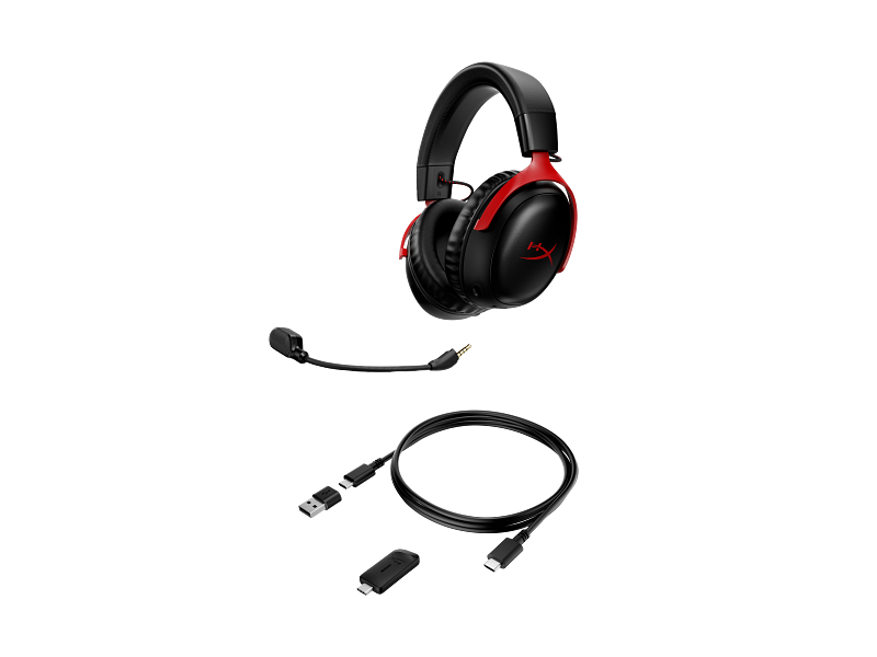 Casti Gaming Wireless HyperX Cloud III, DTS Headphone X Spatial Audio, NC si indicator LED, multiplatforma, Negru - imagine 6