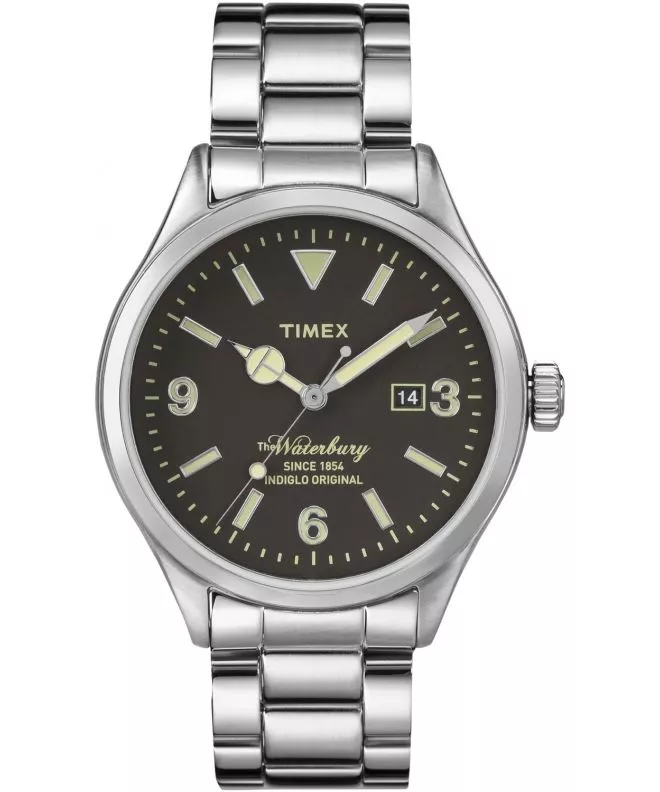 Ceas Barbatesc Timex The Waterbury, TX2P75100, Quartz, 42mm, Stainless Steel, 5 ATM, Argintiu