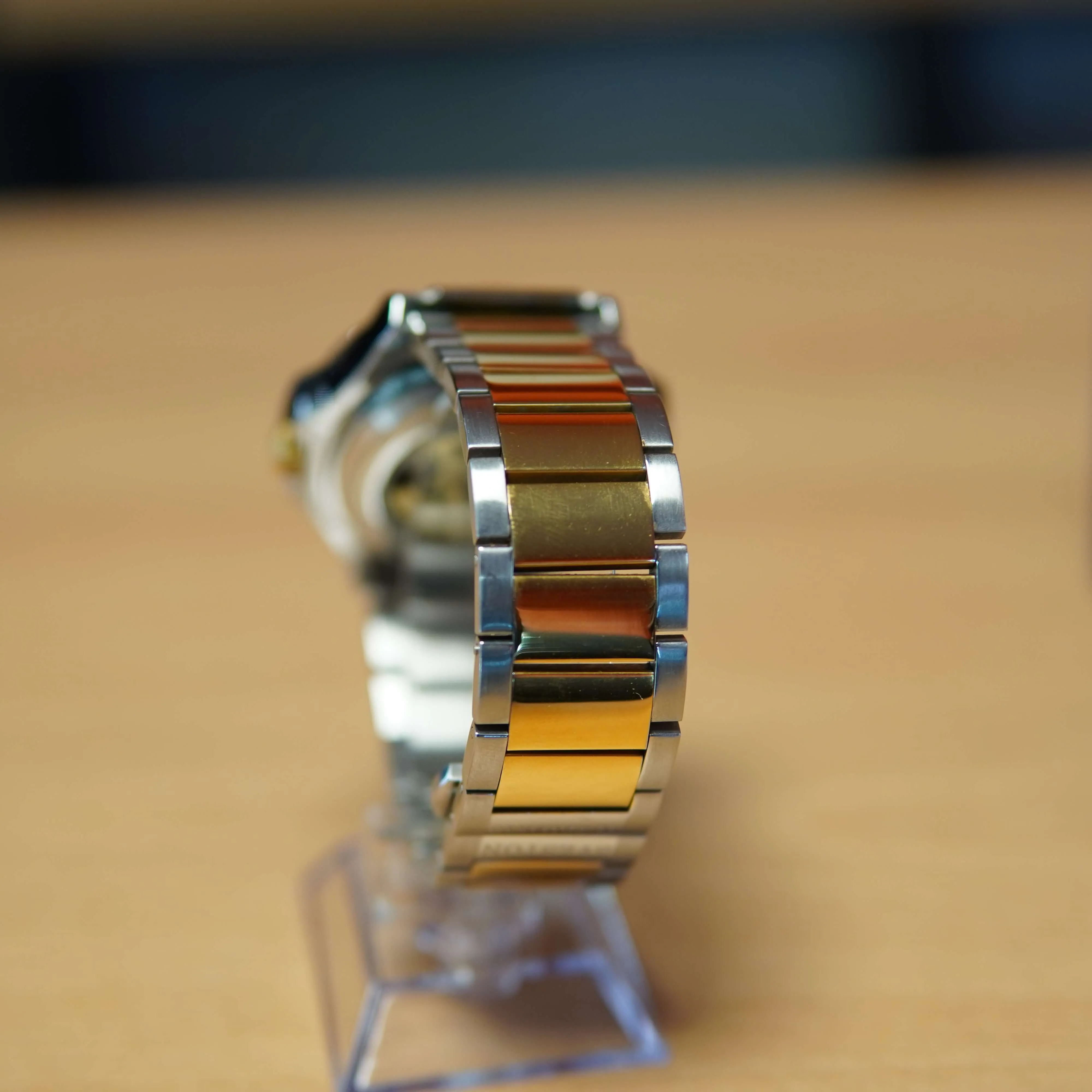 Ceas Barbatesc Sveston SV-9280G, 45mm, Automatic, 3 ATM, Galben-Argintiu - imagine 5