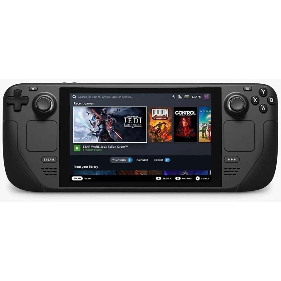 Consola portabila Valve Steam Deck OLED, 1 Tb NVMe, 7.4 inch, 90 Hz, 16 Gb RAM DDR5, AMD Zen 2, RDNA 8, TrackPad, Wi-Fi 6, Bluetooth, Giroscop, SteamOS