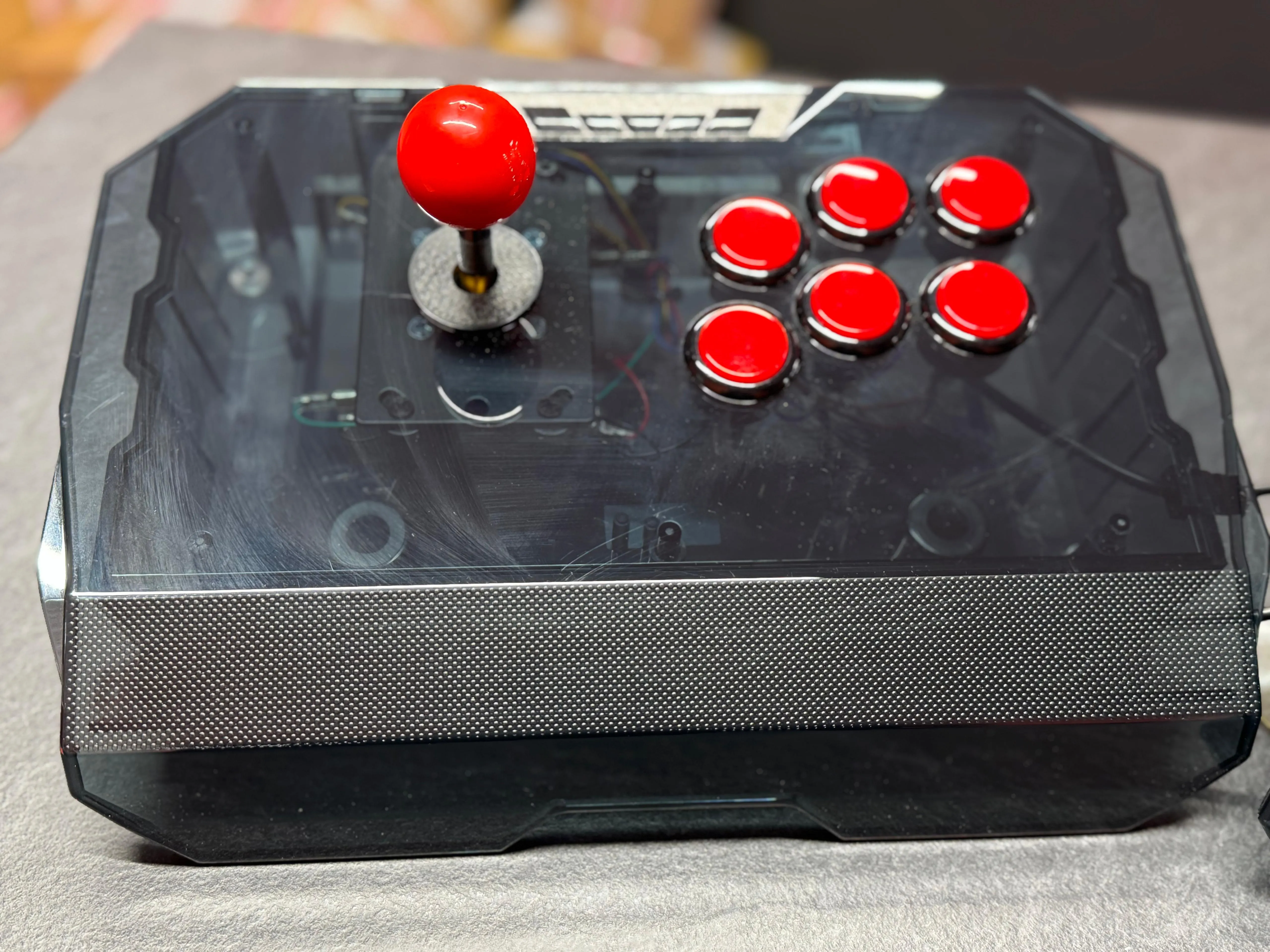 Controller Arcade Qanba N1 Fighting Stick, USB, PC/PS3/Android, Joystick, 6 Butoane, Turbo, Rosu - imagine 2