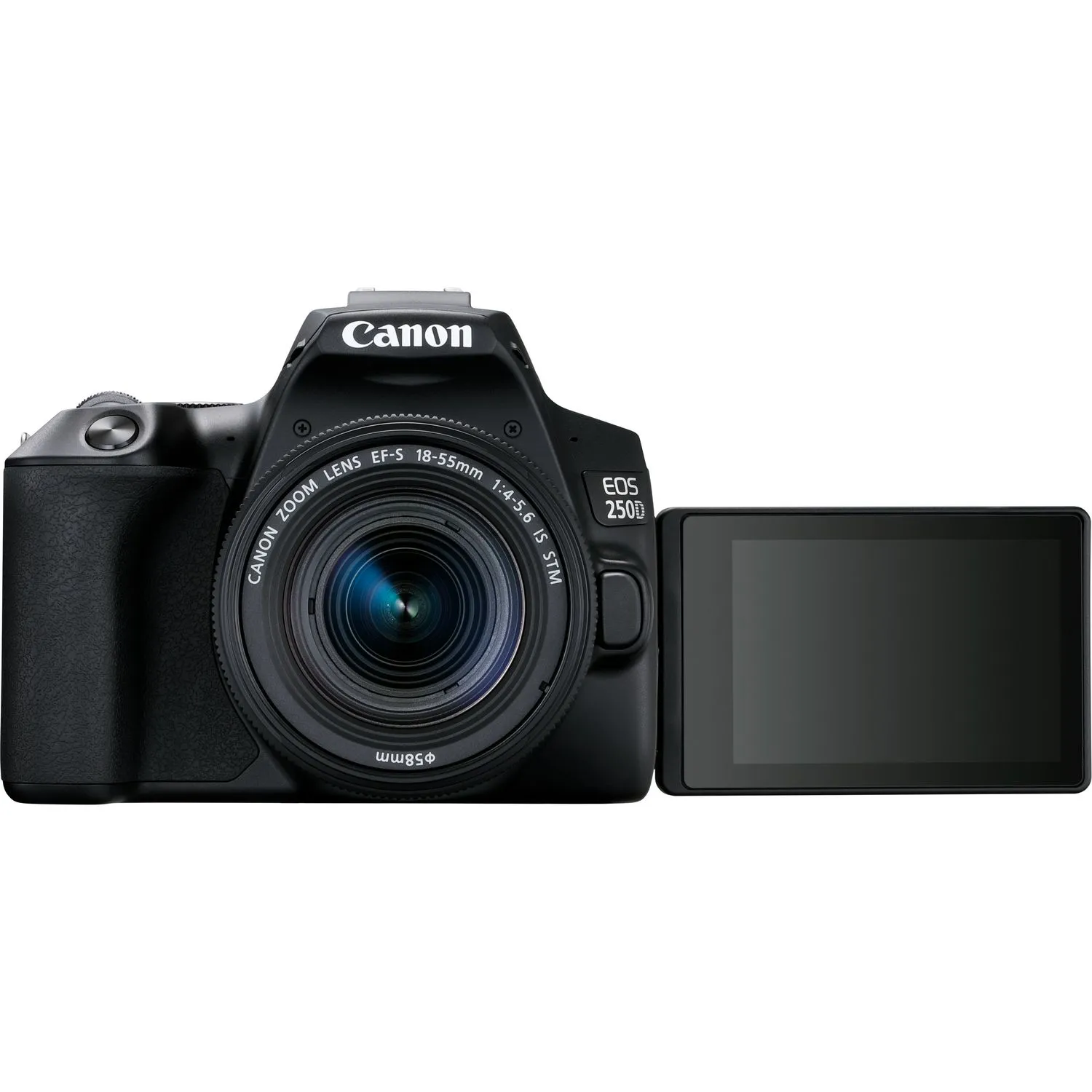 Aparat foto DSLR Canon EOS 250D, 24.1 Mp, Wi-Fi, 4K + Obiectiv EF-S 18-55mm 1:4 - 5.6 IS STM - imagine 2