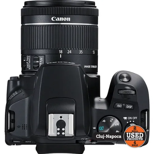Aparat foto DSLR Canon EOS 250D, 24.1 Mp, Wi-Fi, 4K + Obiectiv EF-S 18-55mm 1:4 - 5.6 IS STM - imagine 3
