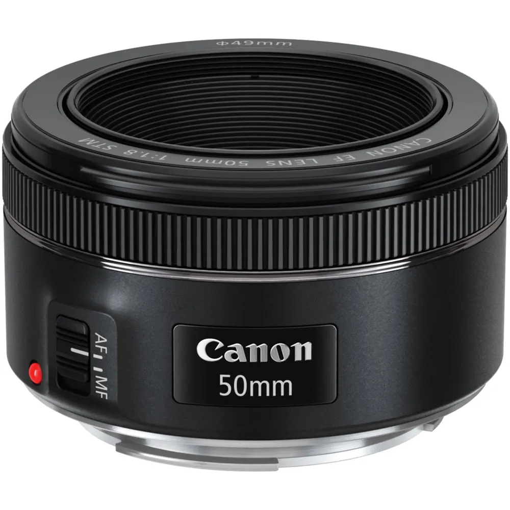 Obiectiv foto Canon EF 50mm f/1.8 STM, Autofocus, Negru