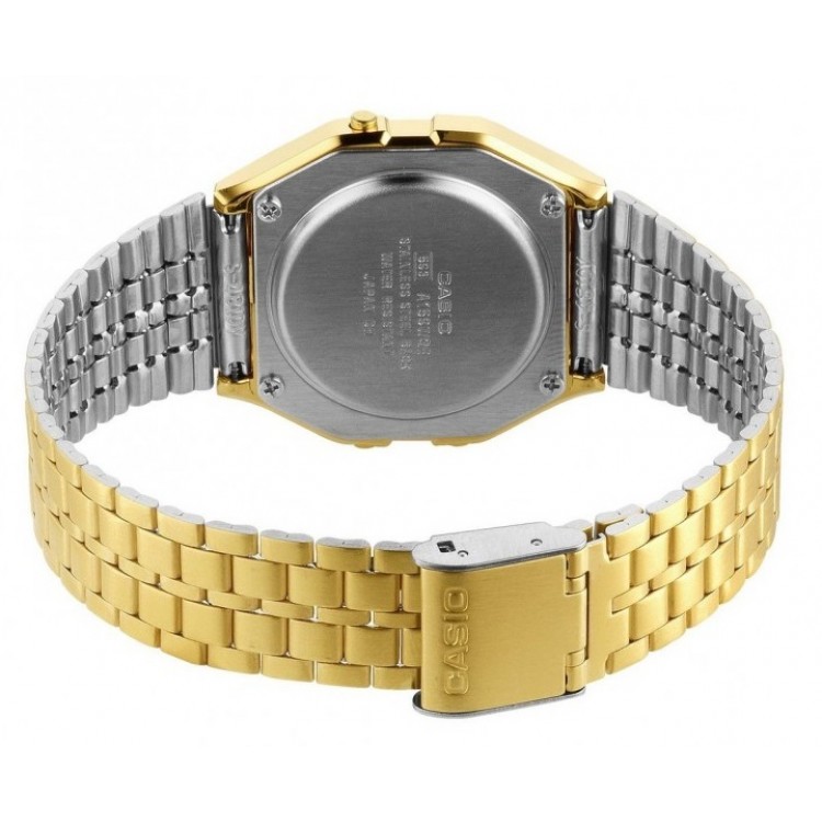 Ceas unisex Casio Vintage A159WGE, digital, mecanism quartz, Auriu - imagine 3