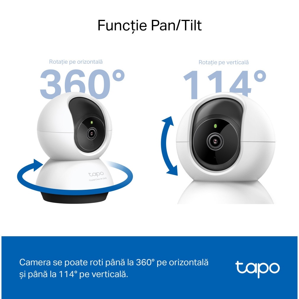 Camera de supraveghere Smart TP-Link Tapo C220 cu Pan/Tilt 360 grade, 2K 4MP QHD - imagine 2