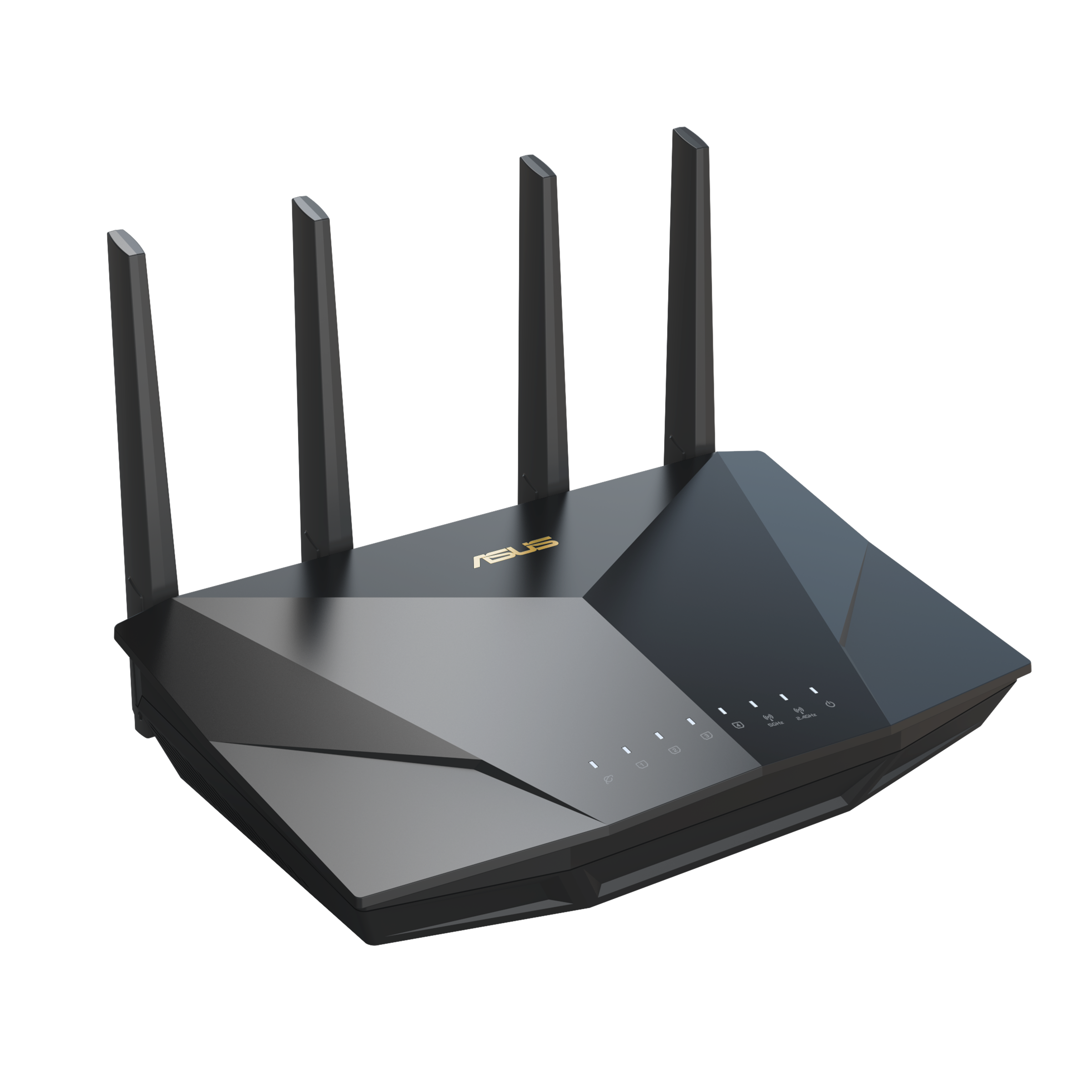 Router Wireless ASUS RT-AX5400, AX5400, Wi-Fi 6, Dual-Band, Tri-Core 1.5GHz CPU, 256MB/512MB Flash/RAM, Gigabit, AiProtection Pro, Adaptive QoS, VPN Fusion, IPTV, OFDMA, MU-MIMO, Beamforming, Link Aggregation, Port forwarding, AiMesh