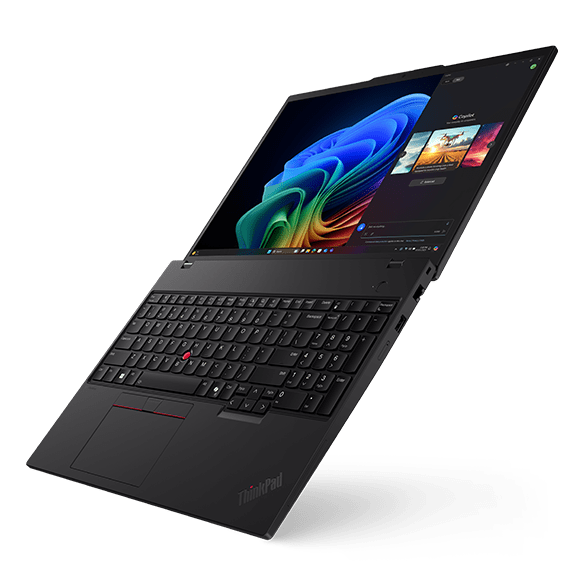 Laptop Lenovo ThinkPad T16 Gen 4, 16 inch WUXGA, IPS, AMD Ryzen 5 Pro 340W pana la 4.80 GHz, 32 Gb DDR5 RAM, SSD 512 Gb, Radeon TM 840M Graphics, Wi-Fi 7, Black (LAYOUT GERMANA) - imagine 2