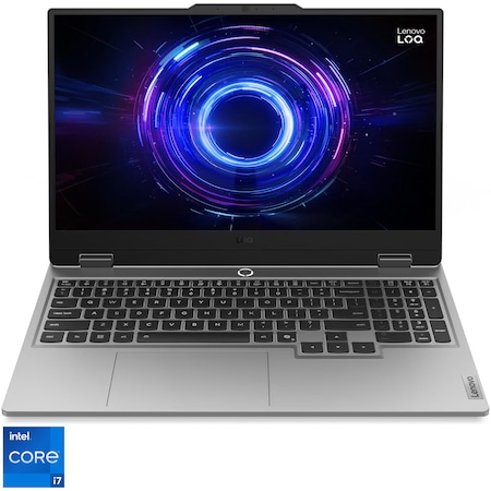 Laptop Gaming Lenovo LOQ 15IRX10, 15.6 inch FHD IPS, 144Hz, Intel Core i7-13700HX pana la 5.00 GHz, RAM 32GB DDR5, SSD 1TB, nVidia GeForce RTX 5050 8GB GDDR7,3 x USB, HDMI, Ethernet, Jack 3.5 mm, Luna Grey - imagine 2