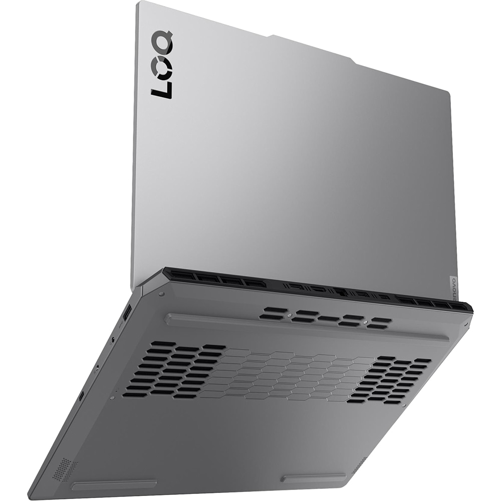 Laptop Gaming Lenovo LOQ 15IRX10, 15.6 inch FHD IPS, 144Hz, Intel Core i7-13700HX pana la 5.00 GHz, RAM 32GB DDR5, SSD 1TB, nVidia GeForce RTX 5050 8GB GDDR7,3 x USB, HDMI, Ethernet, Jack 3.5 mm, Luna Grey - imagine 3