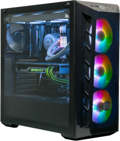 Sistem PC Gaming CoolMaster MasterBox 5, Intel Core i5-7600 pana la 4.10 GHz Turbo, 16 Gb RAM DDR4, SSD Samsung 850 Evo 250 Gb, HDD 1 Tb, nVidia GTX 1070 8 Gb, 2x Display Port, 2x HDMI, DVI, Negru - imagine 2