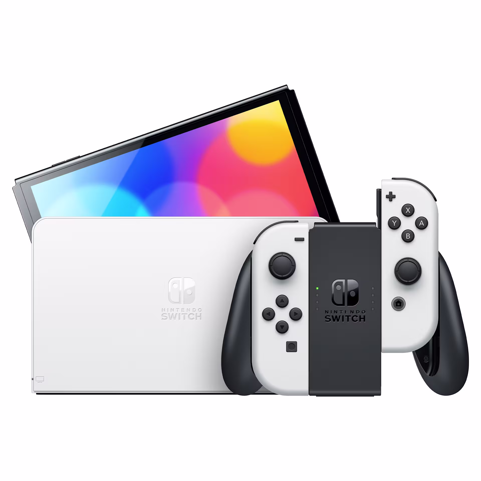 Consola Nintendo Switch Oled 64 GB, Alb + Card 256GB + Husa - imagine 2