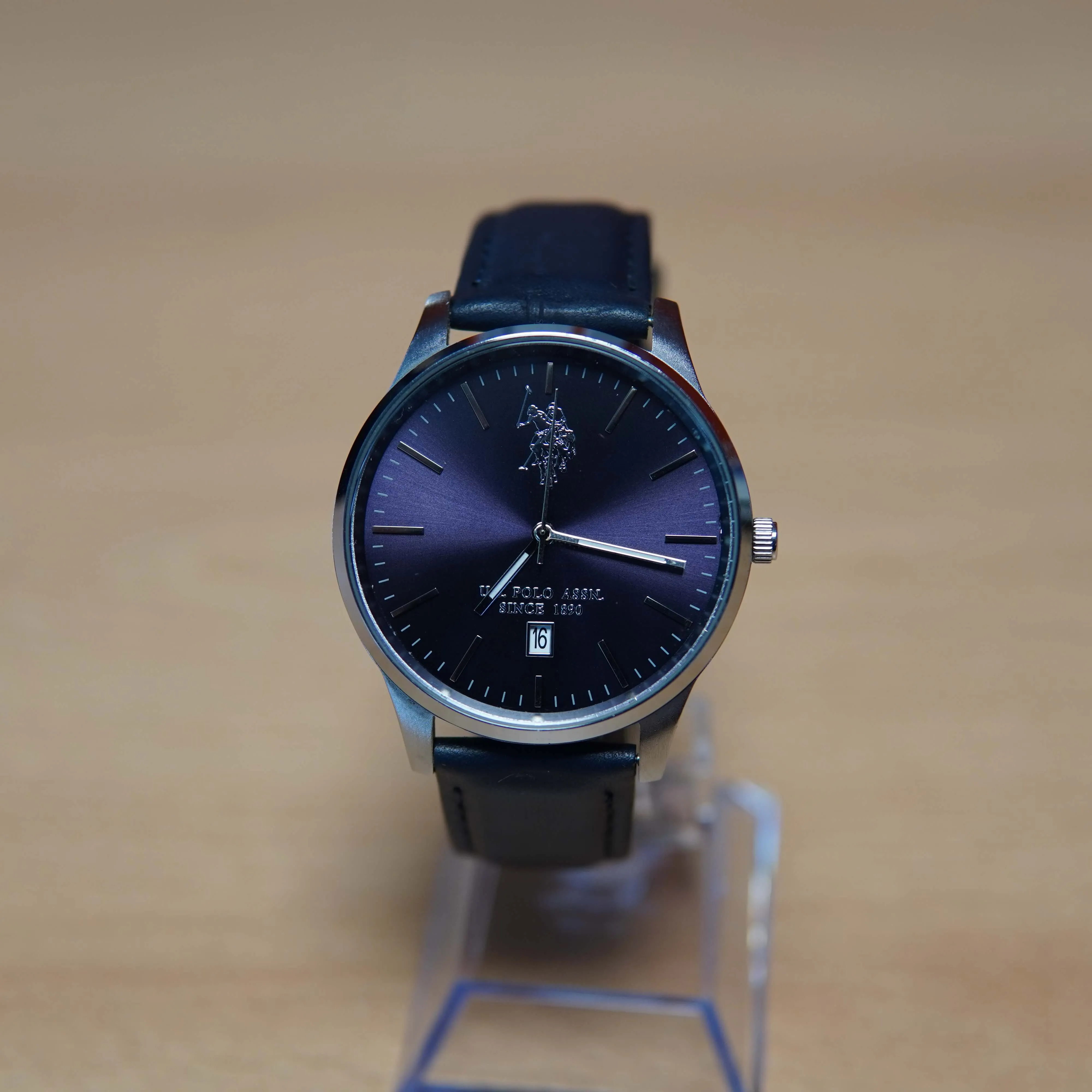 Ceas Barbatesc U.S Polo Assn, 40mm, 3 ATM, Stainless Steel, Albastru