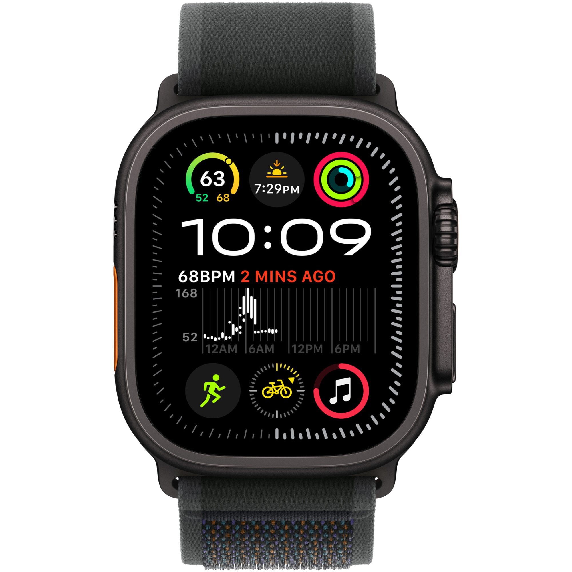 Apple Watch Ultra 2, 49mm, Titanium Case, Black Titanium Milanese Loop, GPS, Cellular, A2986 - imagine 2