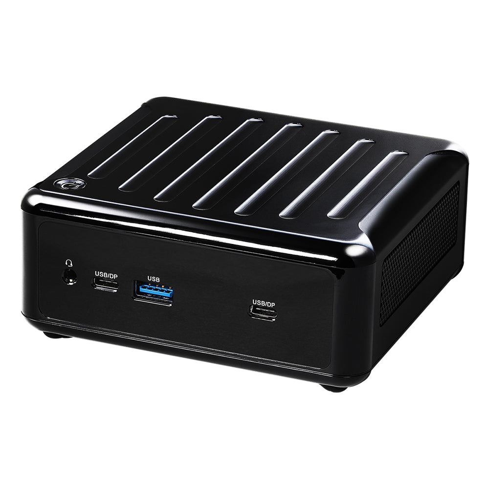 Sistem Mini PC ASRocK NUC Box 1200, Intel Core i3-1220P pana la 4.40 GHz Turbo, 32 Gb RAM DDR4, SSD 1 Tb, Intel UHD Graphics, 2x USB-C, HDMI, Display Port, 3x USB 3.0, 2x Ethernet, Jack 3.5mm, Negru