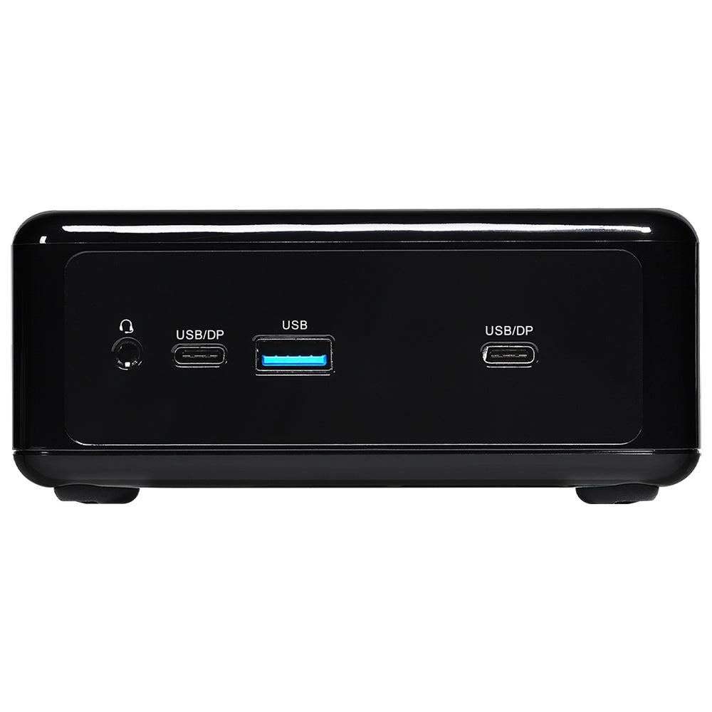 Sistem Mini PC ASRocK NUC Box 1200, Intel Core i3-1220P pana la 4.40 GHz Turbo, 32 Gb RAM DDR4, SSD 1 Tb, Intel UHD Graphics, 2x USB-C, HDMI, Display Port, 3x USB 3.0, 2x Ethernet, Jack 3.5mm, Negru - imagine 2