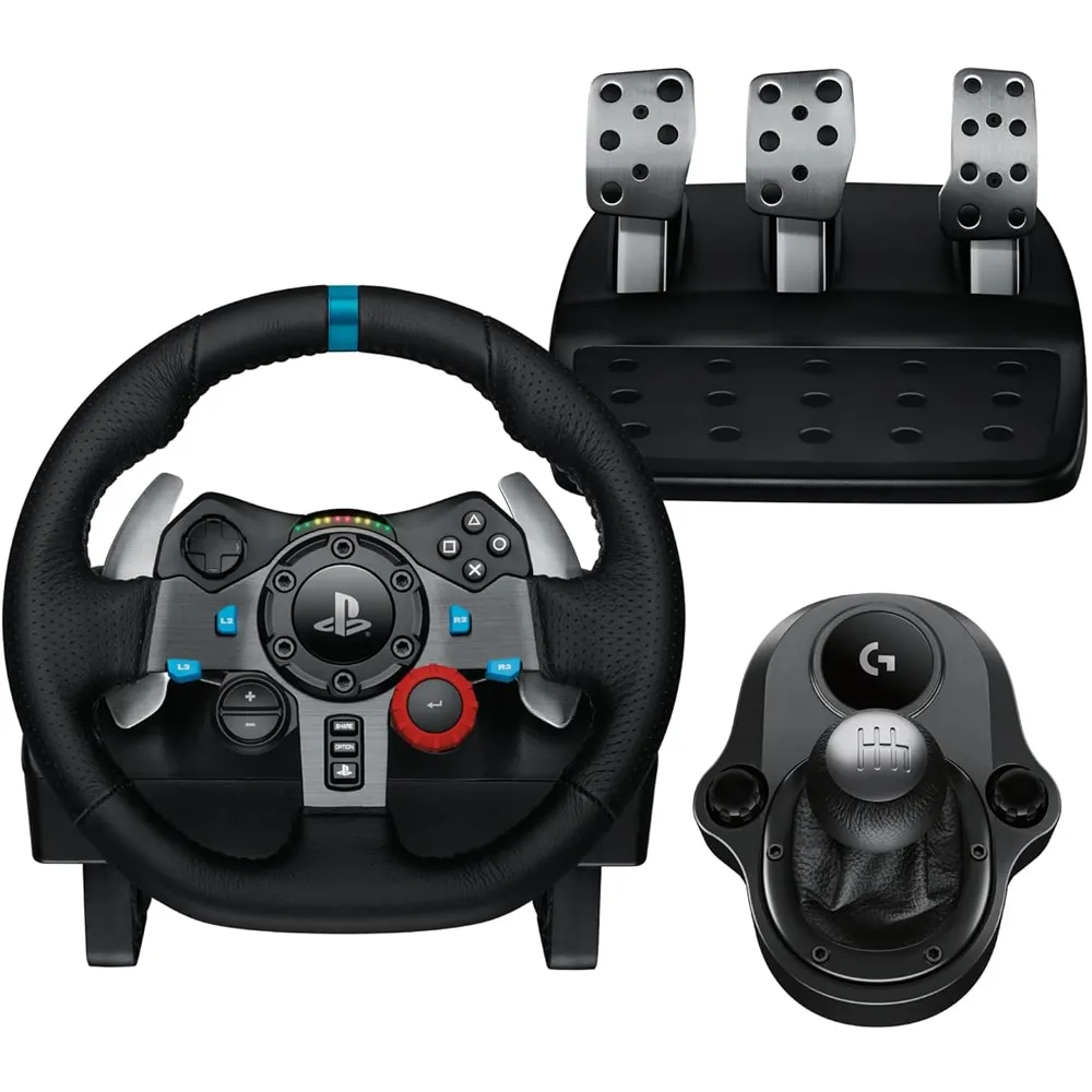 Volan Logitech Driving Force G29 + Schimbator Joystick Logitech Driving Force, PC, PS3, PS4, PS5