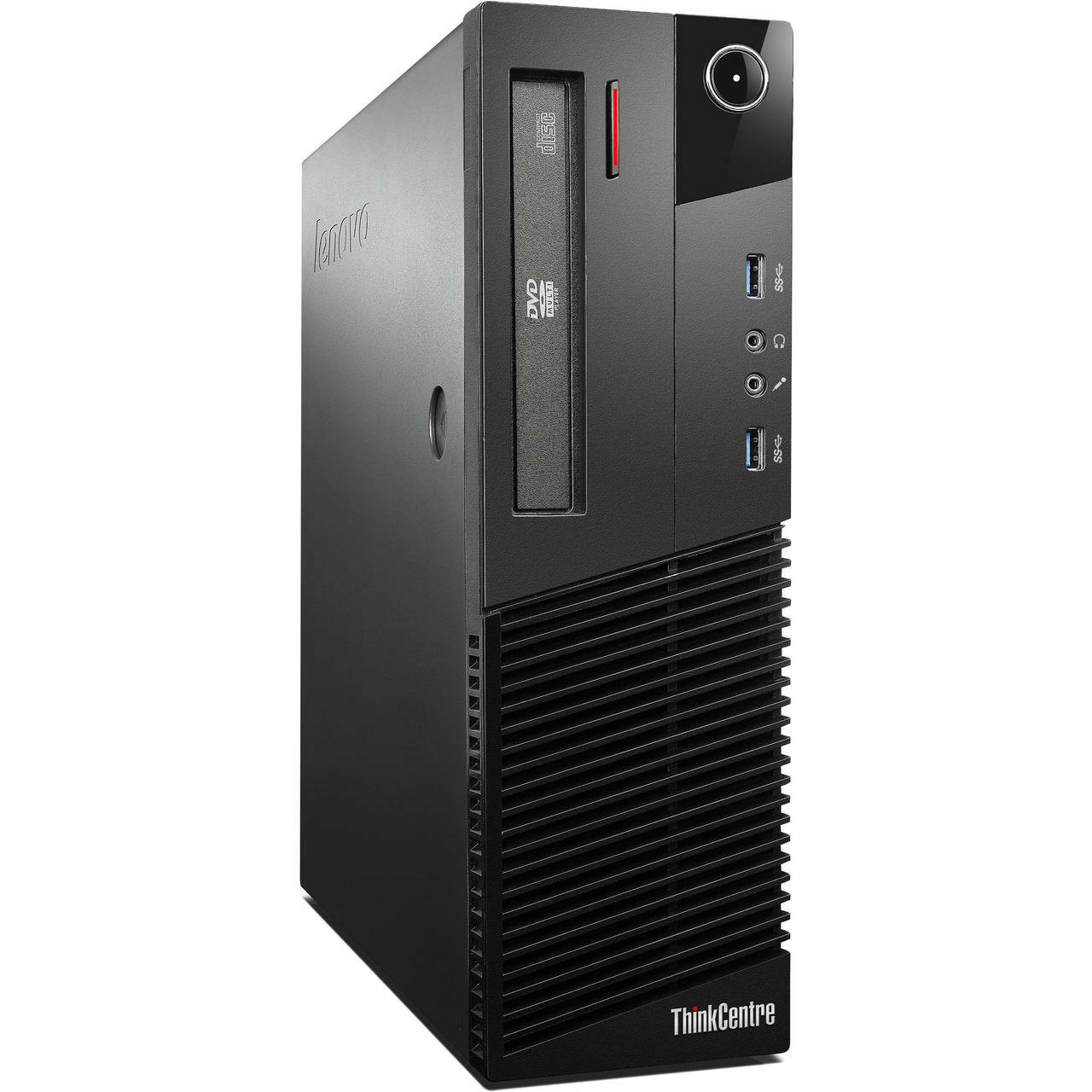 Sistem PC Lenovo Thinkcentre M83, Intel Core i3-4130 pana la 3.40 GHz, 4 Gb RAM DDR3, SSD 256 Gb, Intel HD Graphics 4400, 2x Display Port, VGA, 4x USB3.0, Negru