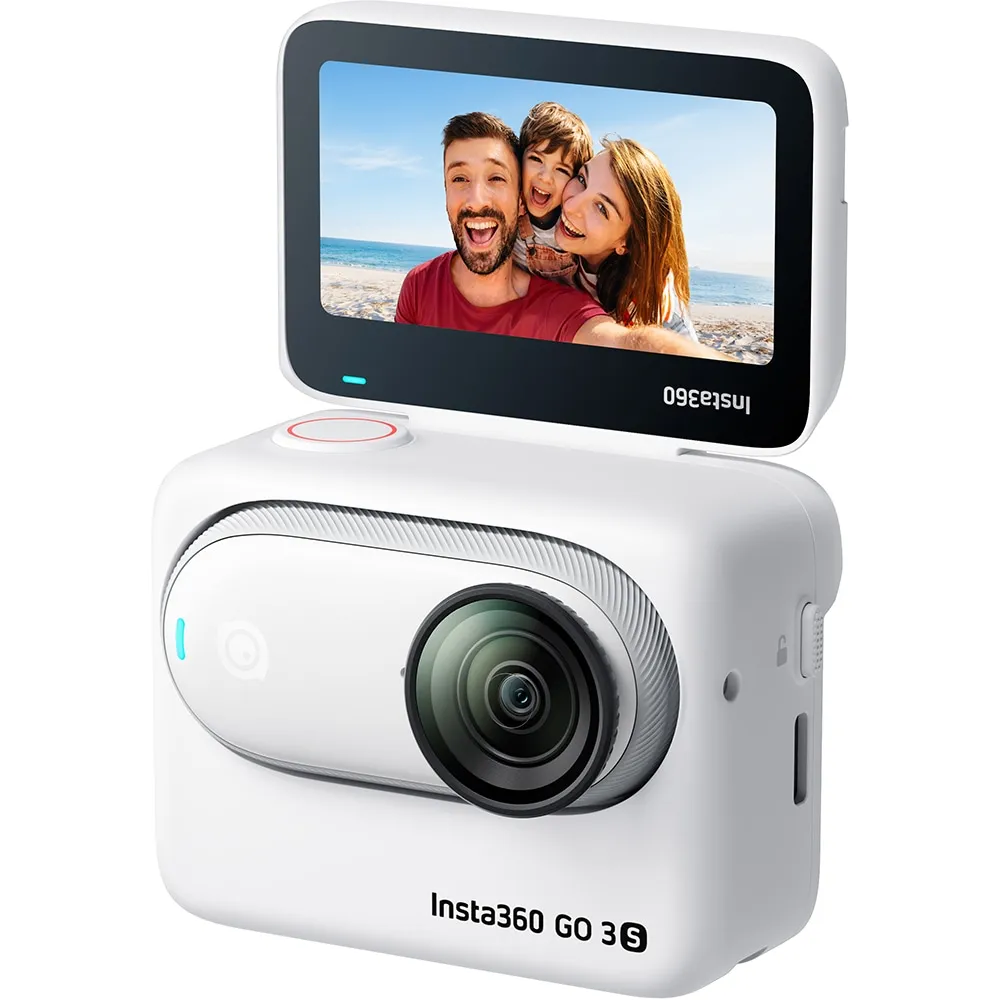 Camera Video Sport Insta360 GO3S, 64 Gb, 4K 30fps, Microfon, Rezistenta la apa 10 ATM, Wi-Fi, Alb