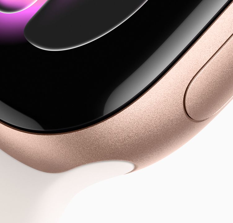 Apple Watch Series 11, 42mm, GPS, Rose Gold Aluminium Case, Light Blush Sport Band, A3331 - imagine 2
