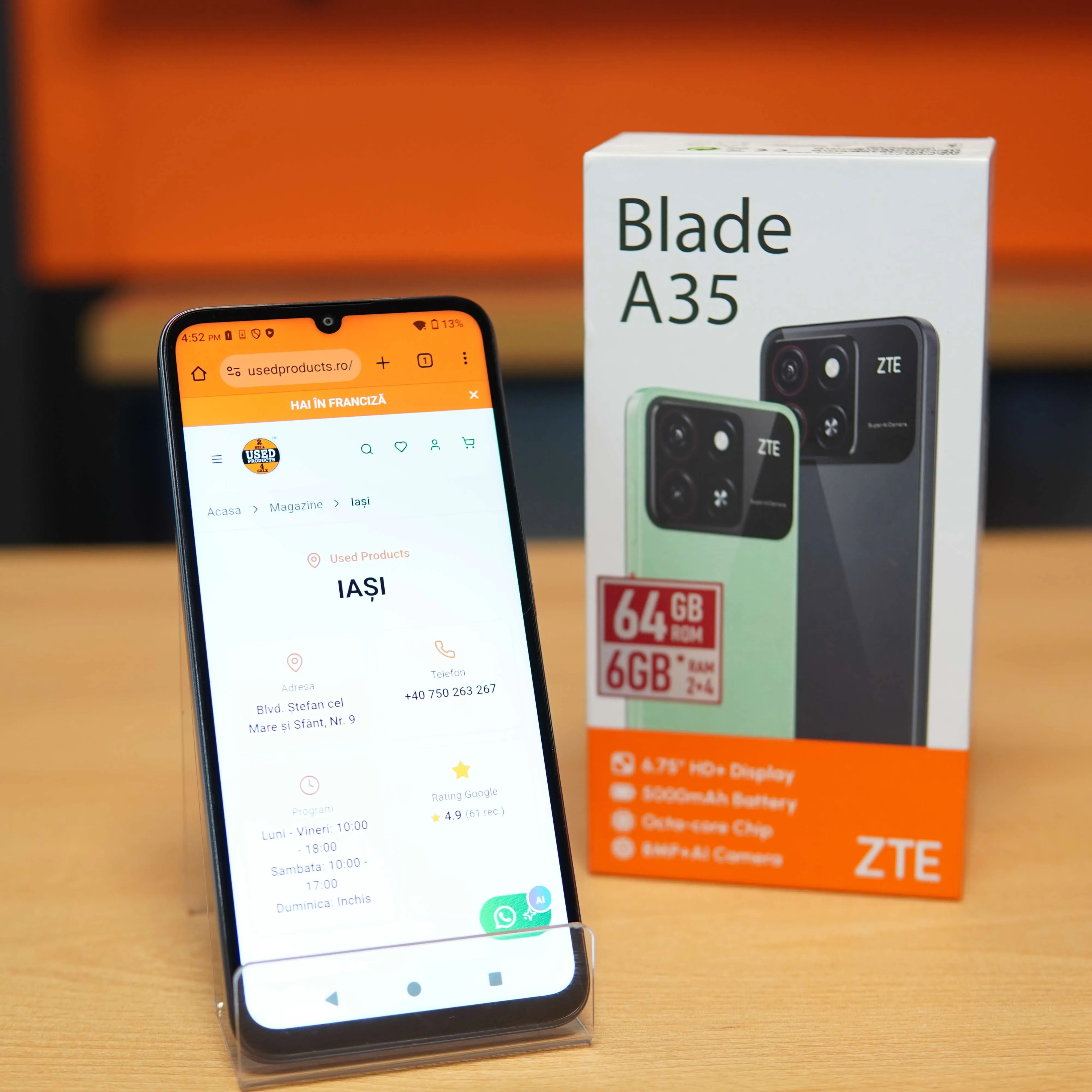 ZTE Blade A35 64 GB, Dual Sim, Negru - imagine 2