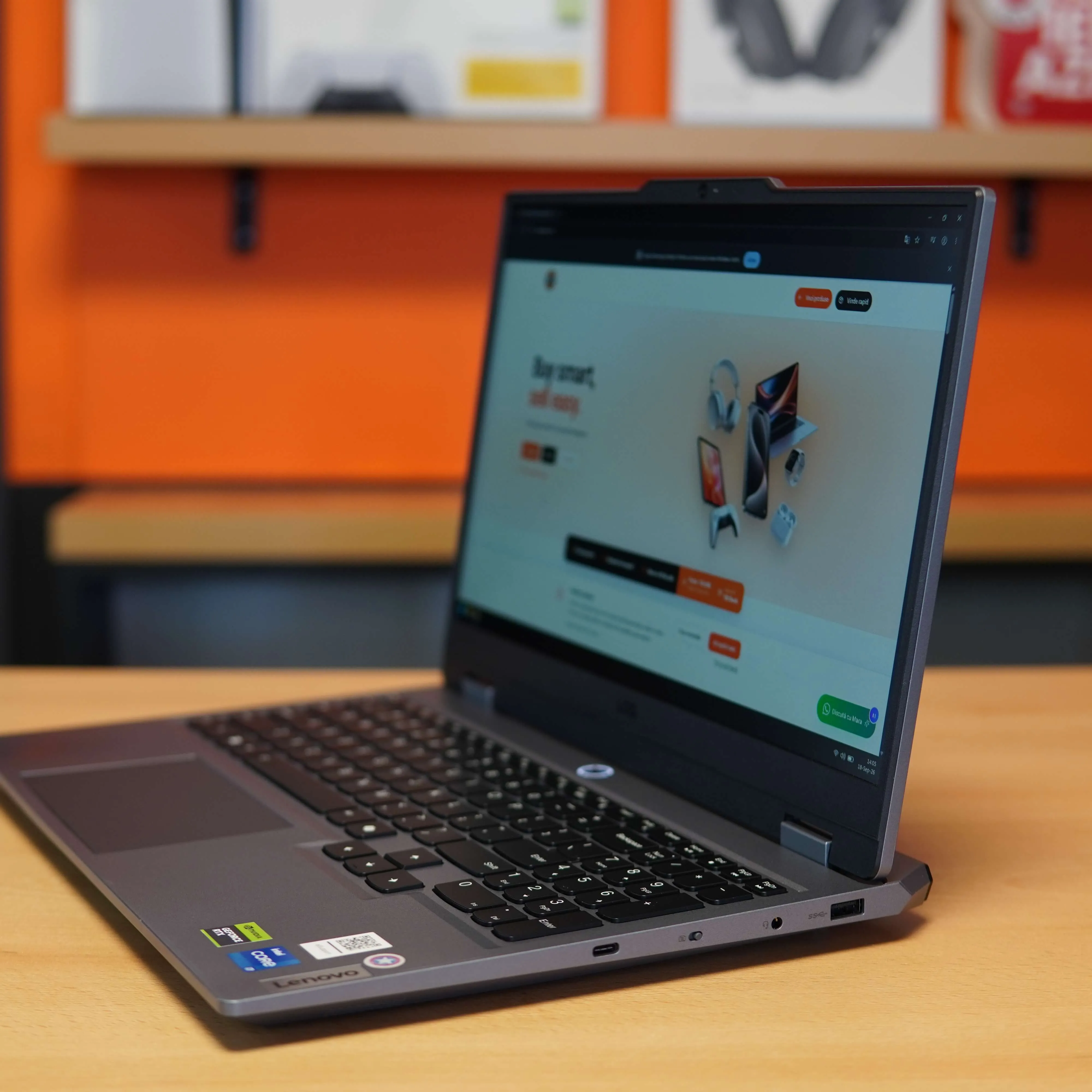 Laptop Gaming Lenovo LOQ 15IRX9, 15.6", i7-13650HX, 24 GB DDR5, 512 GB SSD, RTX 4050 6GB, IPS 144Hz, Gri - imagine 5