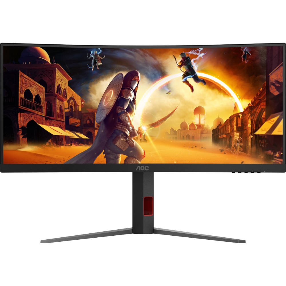 Monitor Gaming curbat LED VA AOC CU34G4, 34 inch, UWQHD, 180Hz, 1ms, HDMI, DisplayPort, Negru